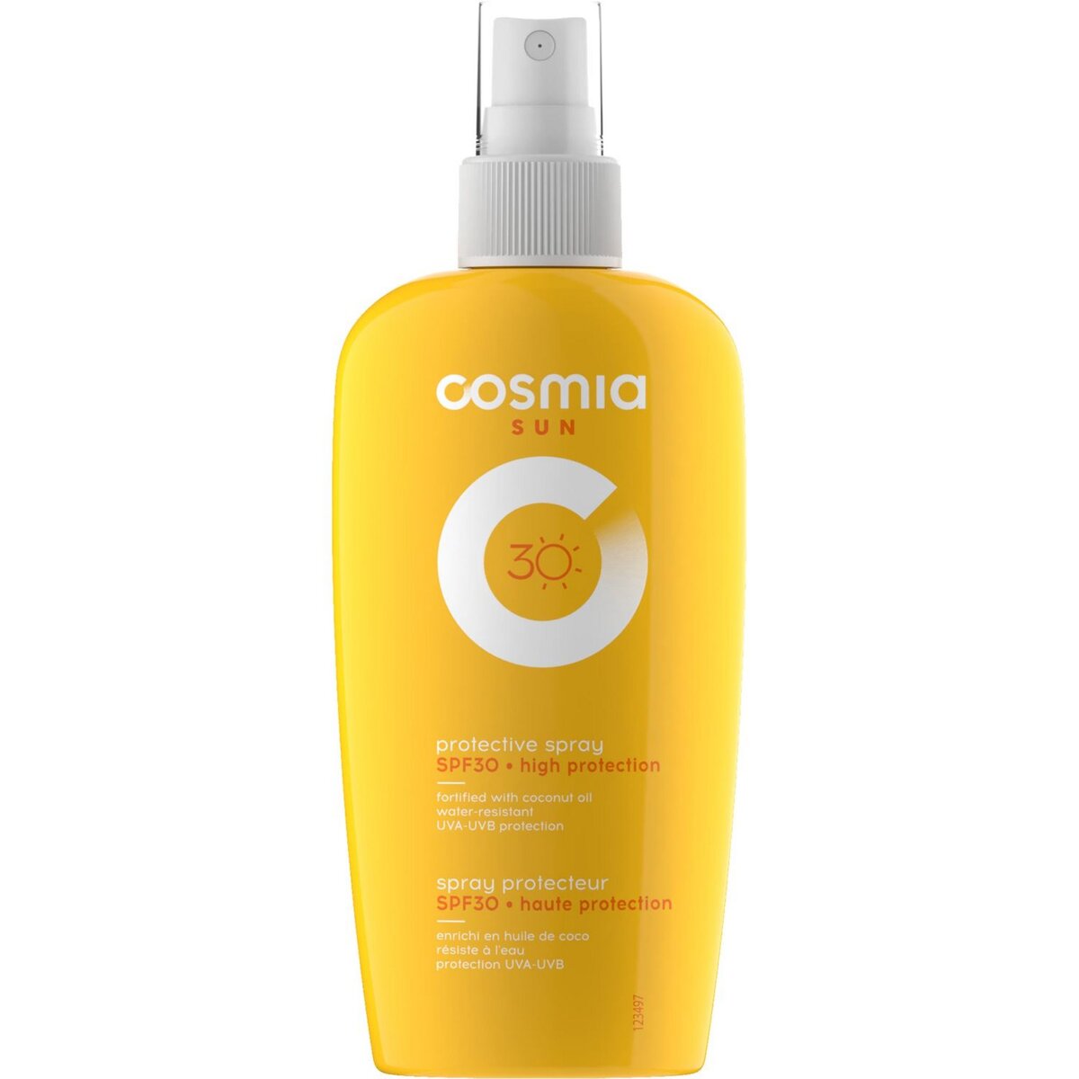 COSMIA Sun spray solaire coco résiste à l'eau haute protection SPF30 200ml