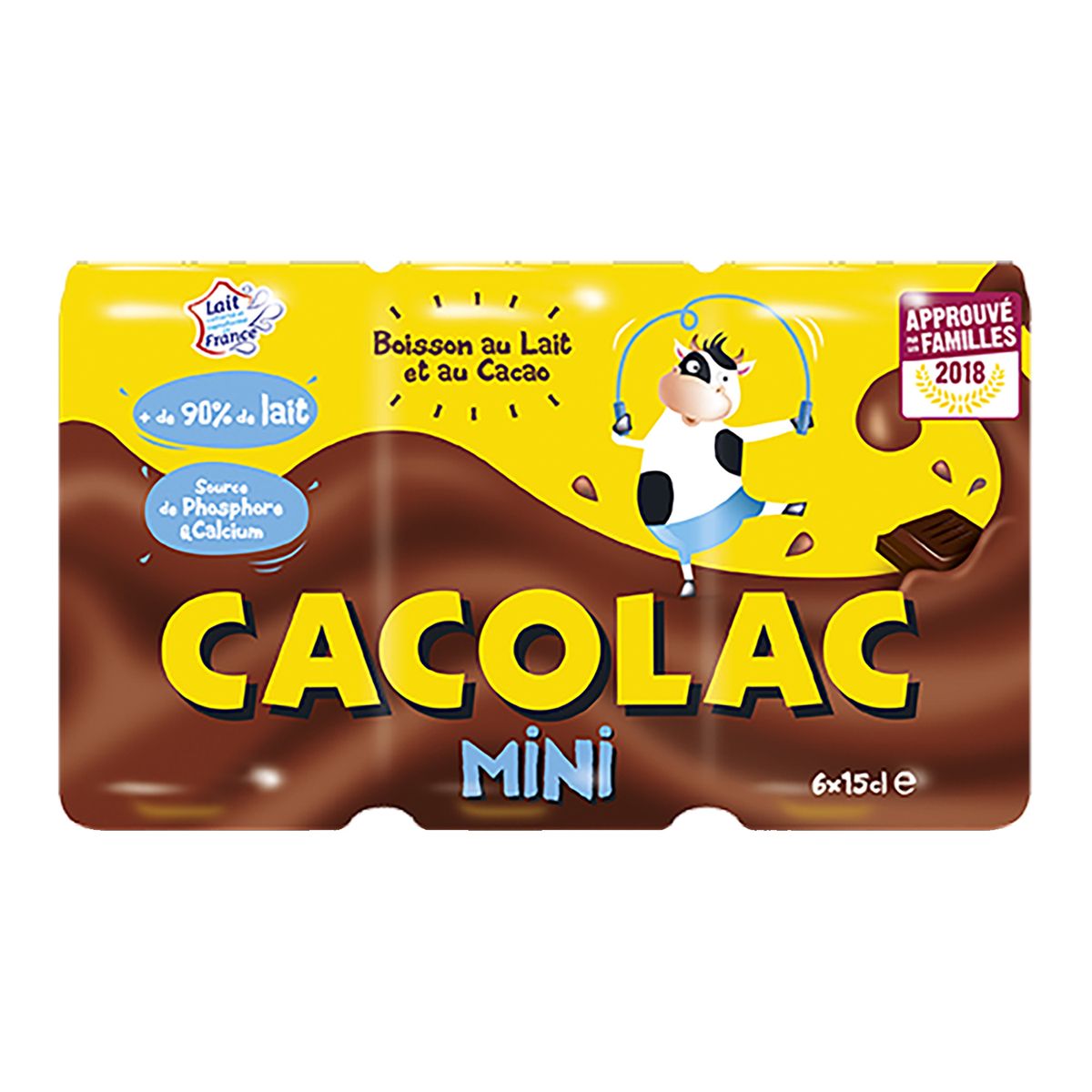 CACOLAC Boisson au lait et au cacao boîtes 6x15cl