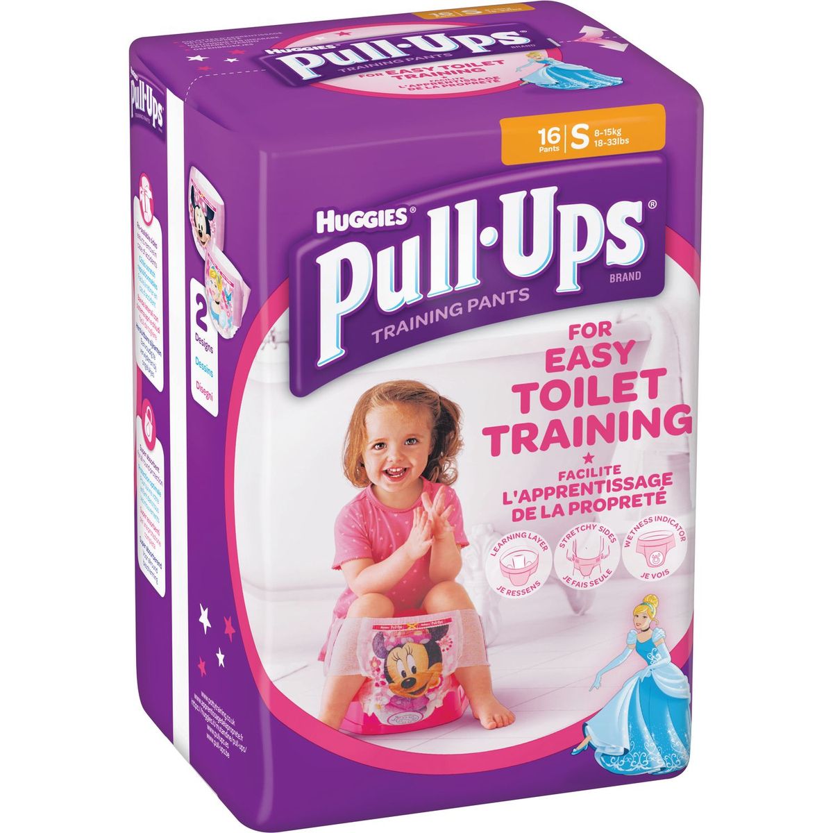 HUGGIES Pull-Ups culottes d'apprentissage filles taiile 4 (8-15kg) 16 culottes