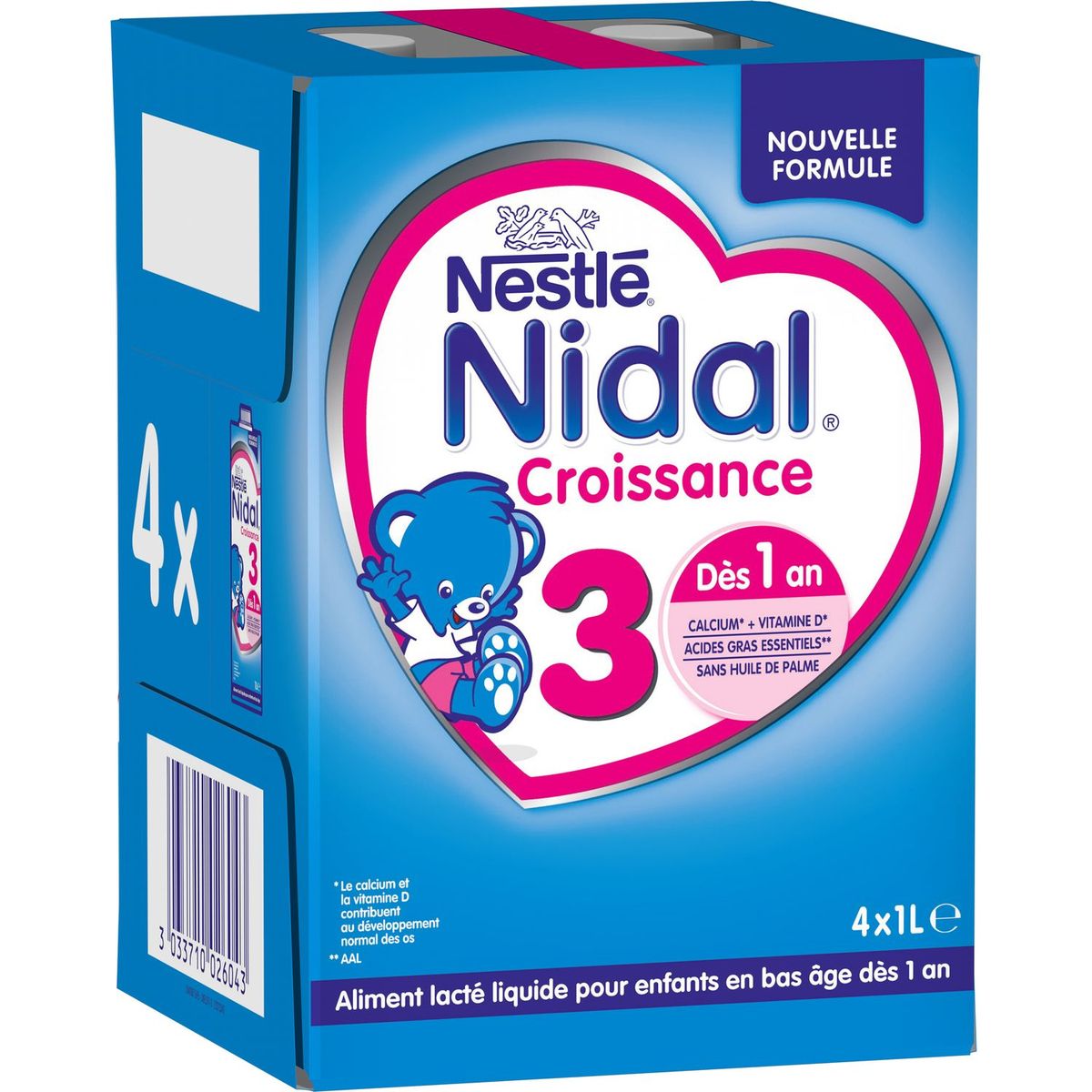 NESTLE Nestlé Nidal croissance 4x1l dès 10mois