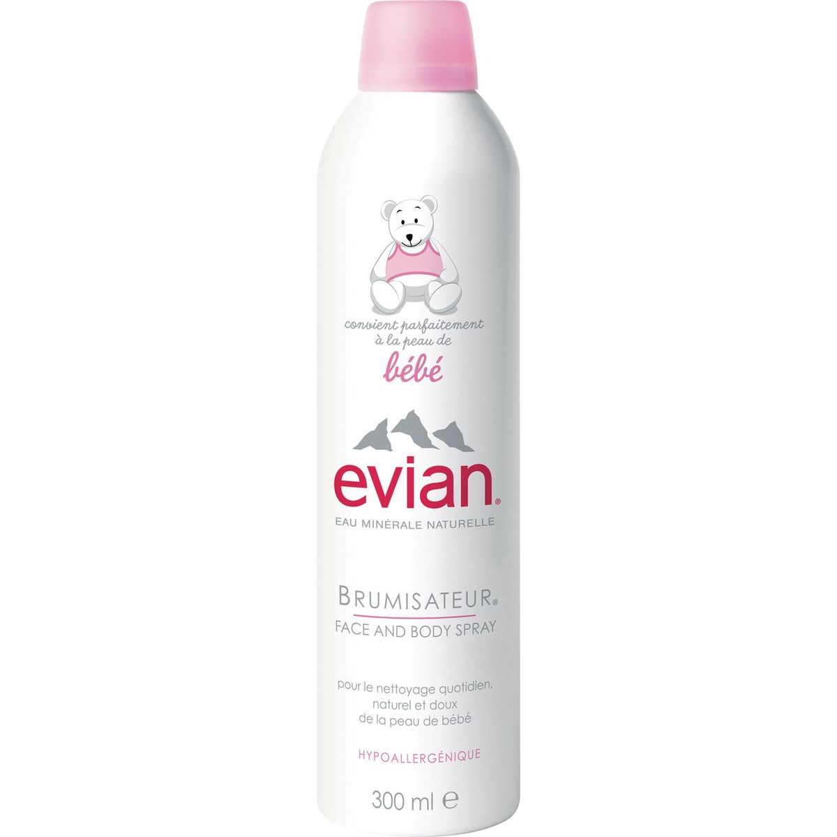 EVIAN Brumisateur d'eau minérale naturelle pour bébé 300ml
