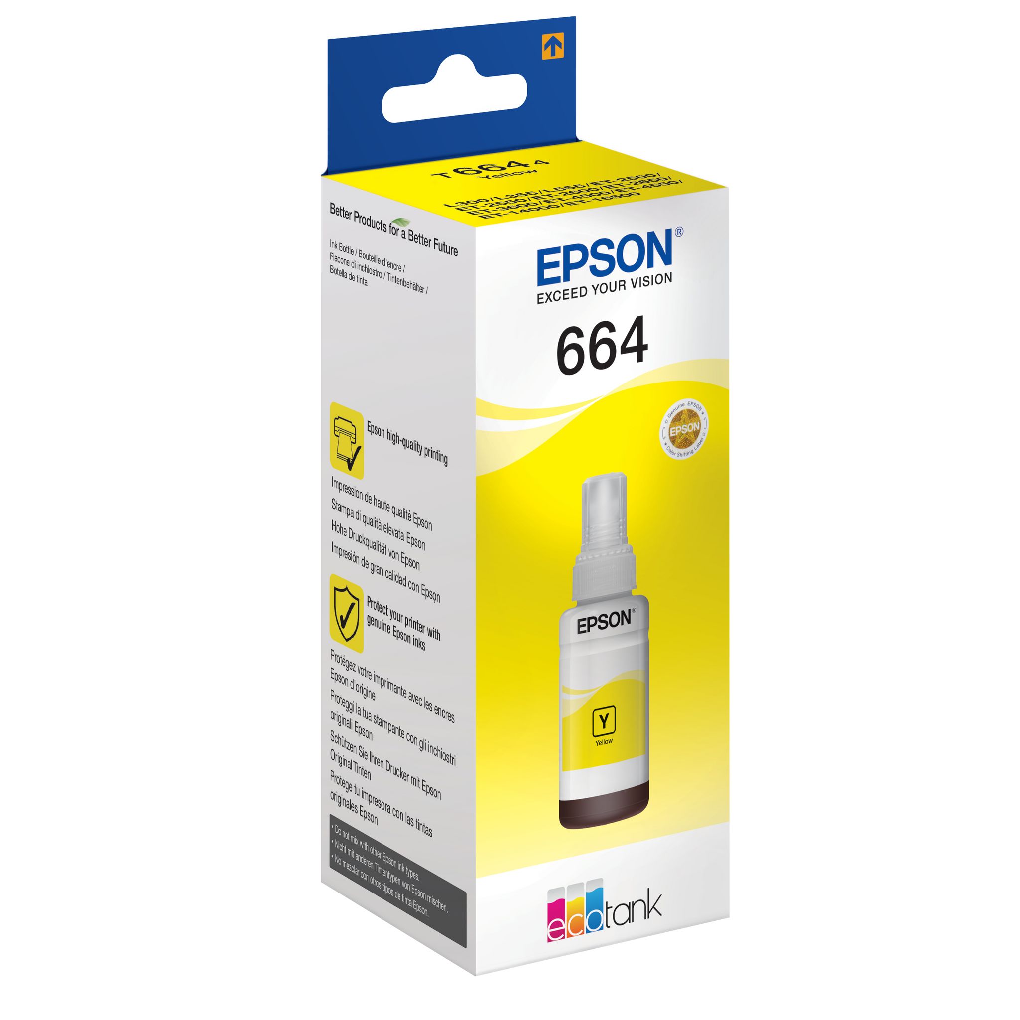 Voir la diapositive 2 : EPSON Bouteille d'encre Jaune T6644
