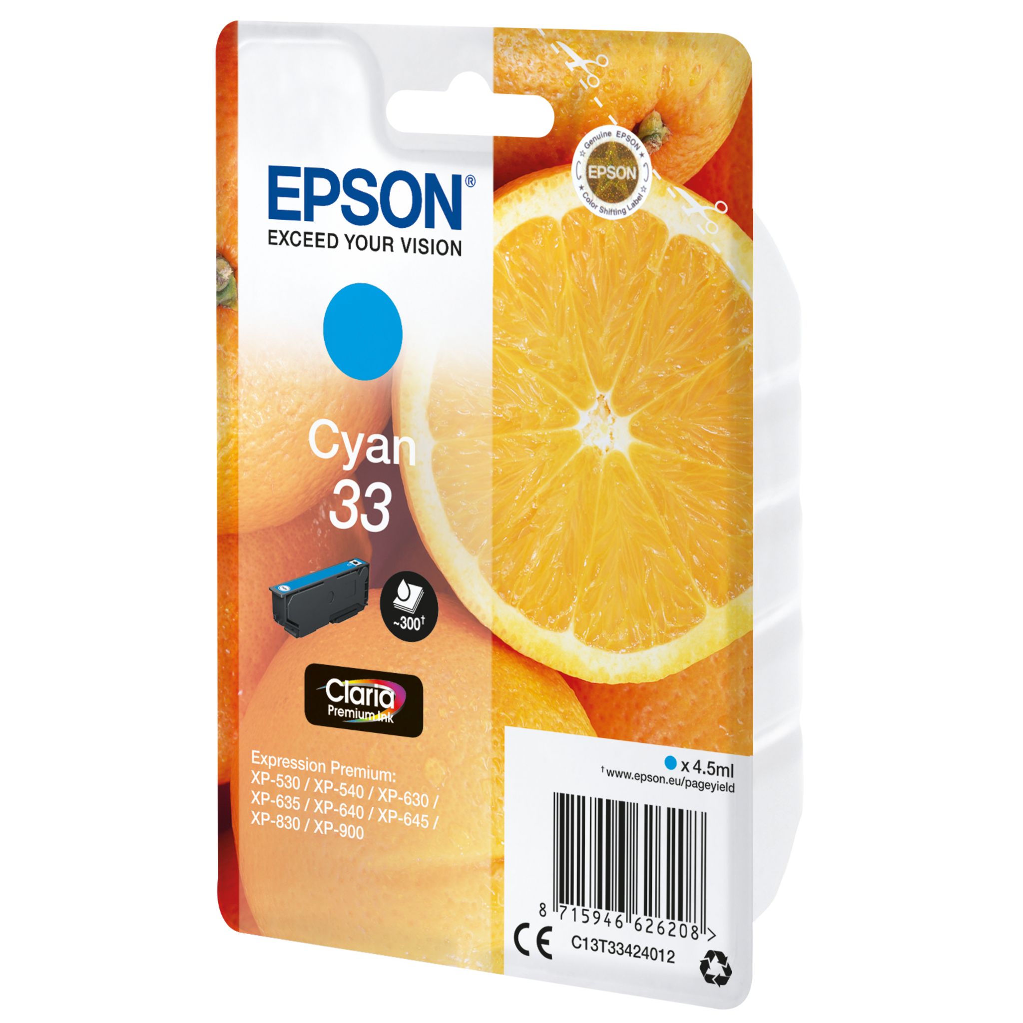 Voir la diapositive 2 : EPSON Cartouche d'encre T3342 - Cyan