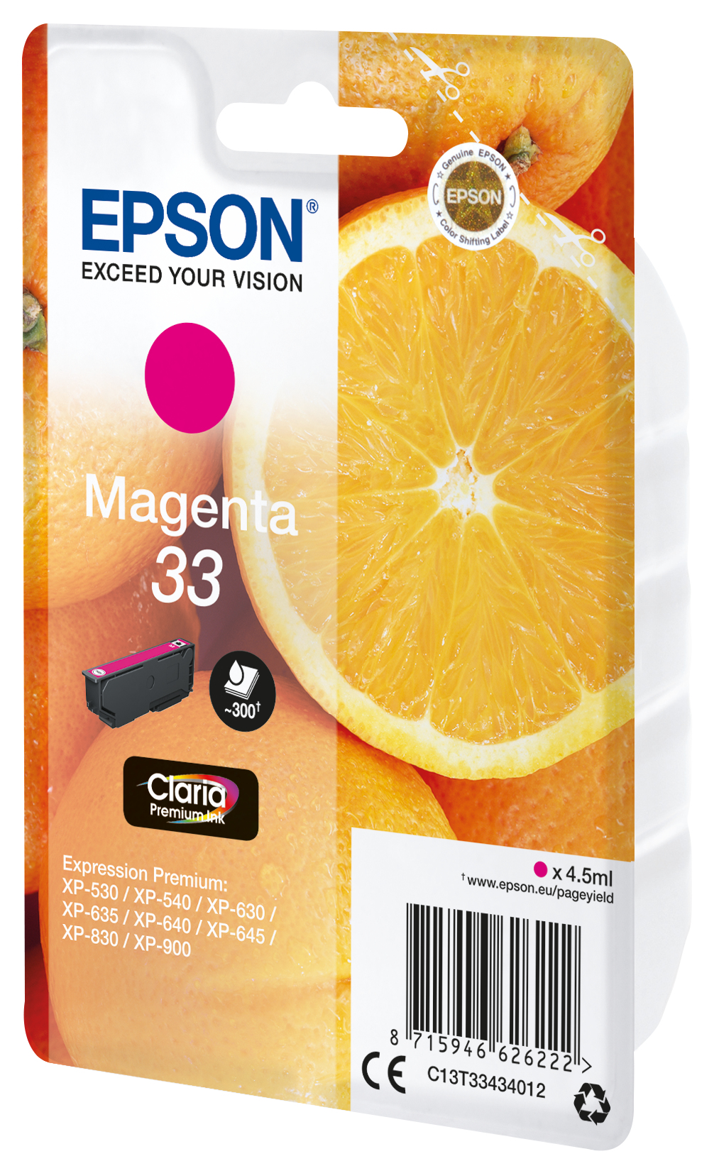 Voir la diapositive 2 : EPSON Cartouche d'encre T3343 - Magenta