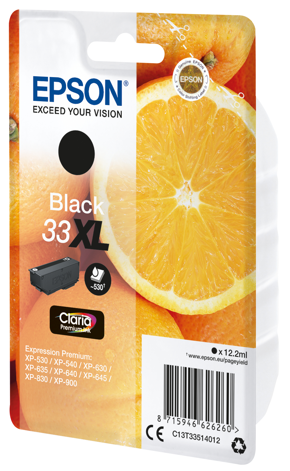 Voir la diapositive 2 : EPSON CARTOUCHE NOIR EPSON 530/630- XP-830 530 P ORANGES