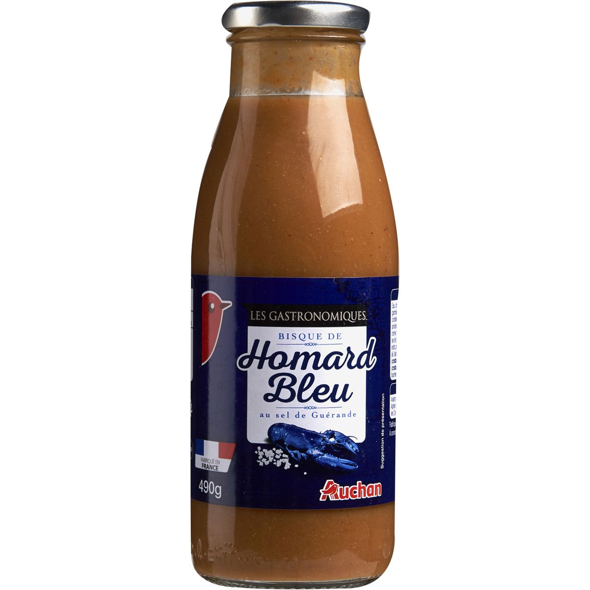 AUCHAN Bisque de homard bleu au sel de Guérande 490g