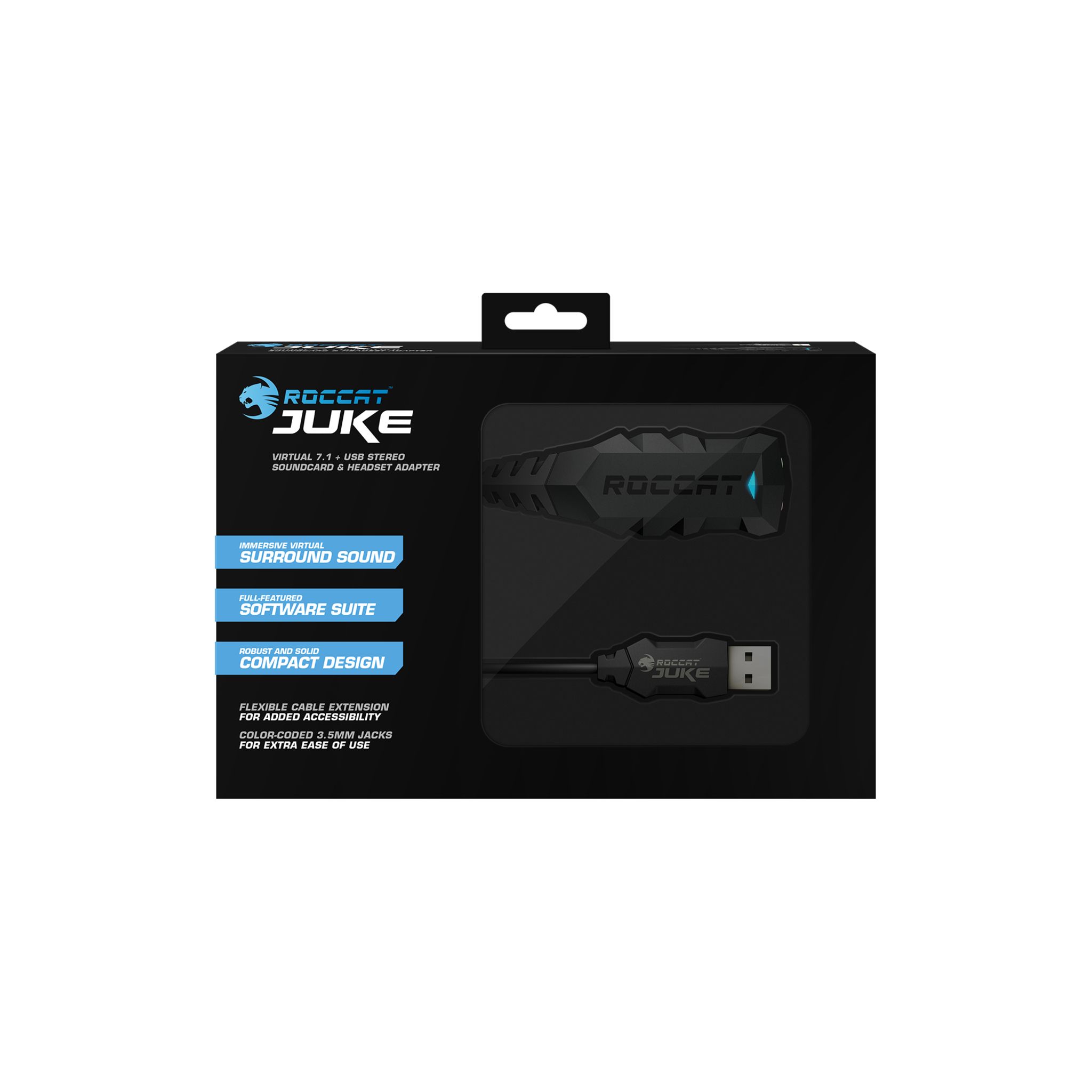 Voir la diapositive 2 : ROCCAT Carte son externe Juke - USB - Noir