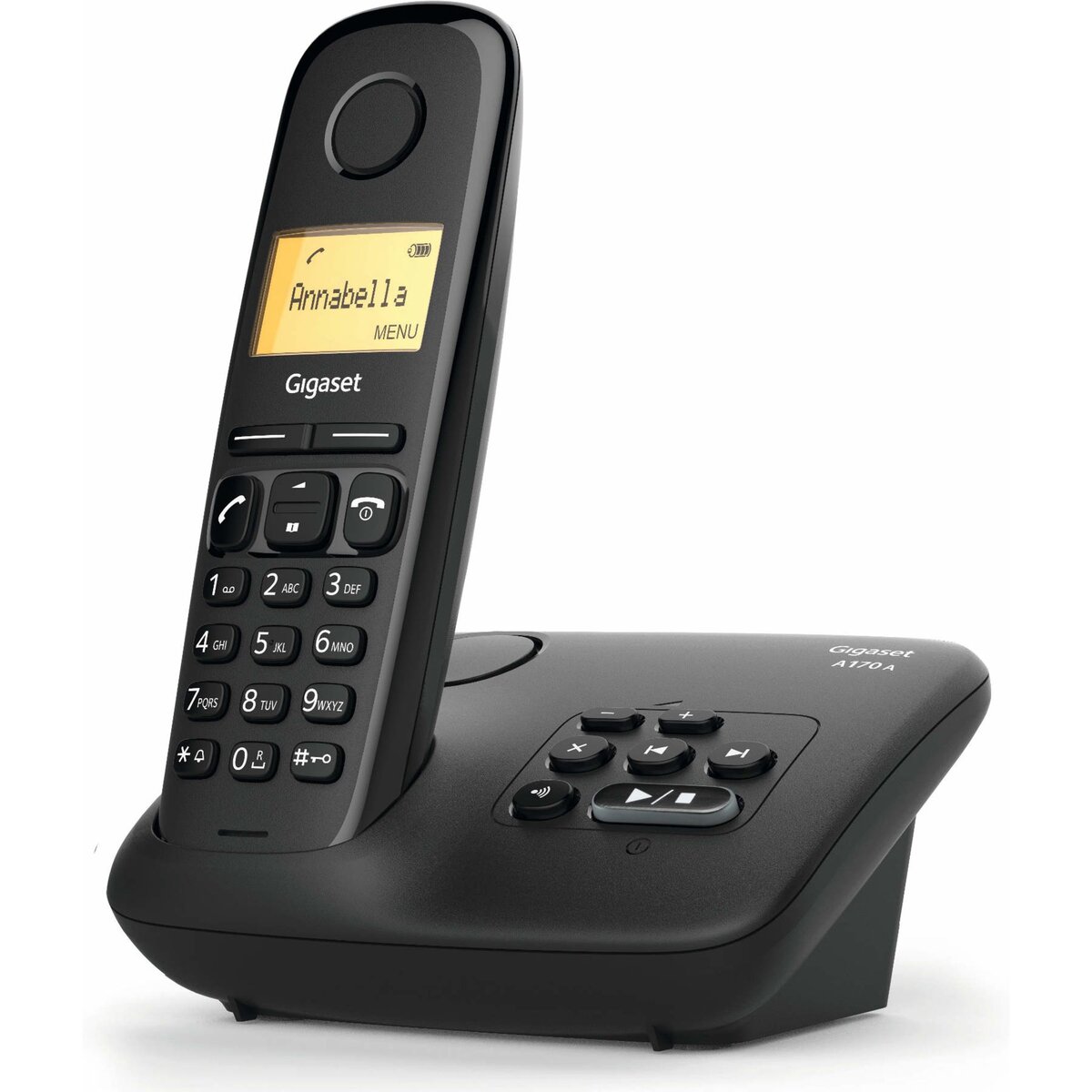 GIGASET Téléphone sans fil - AL170A - Répondeur - Noir