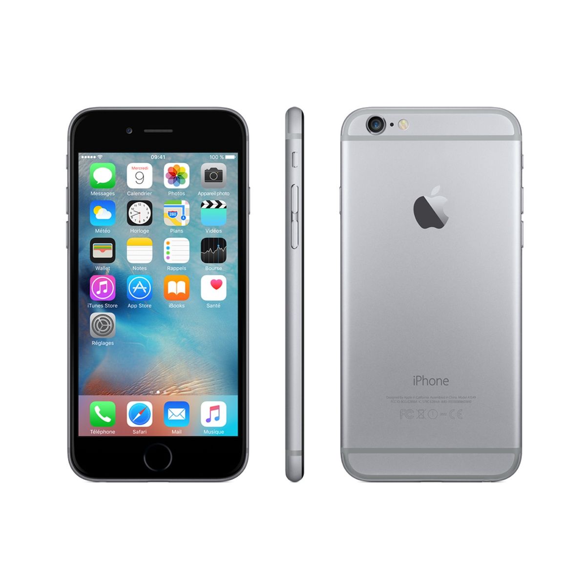 APPLE iPhone - 6S - Reconditionné grade B - 64 Go - 4.7 pouces - Gris - 4G - SLP