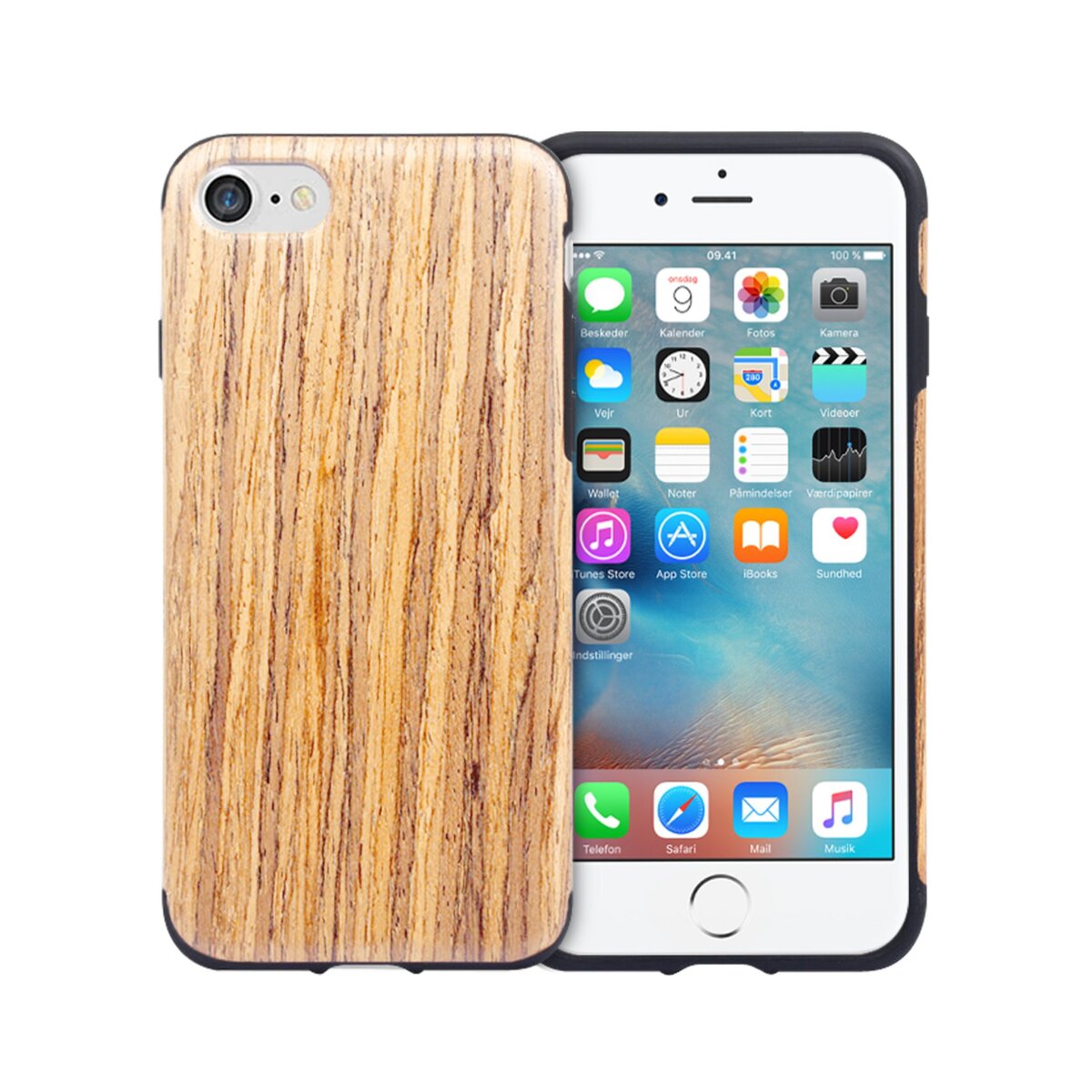 MOXIE Coque souple Medium Wood pour Iphone 7/8 - Bois et noir