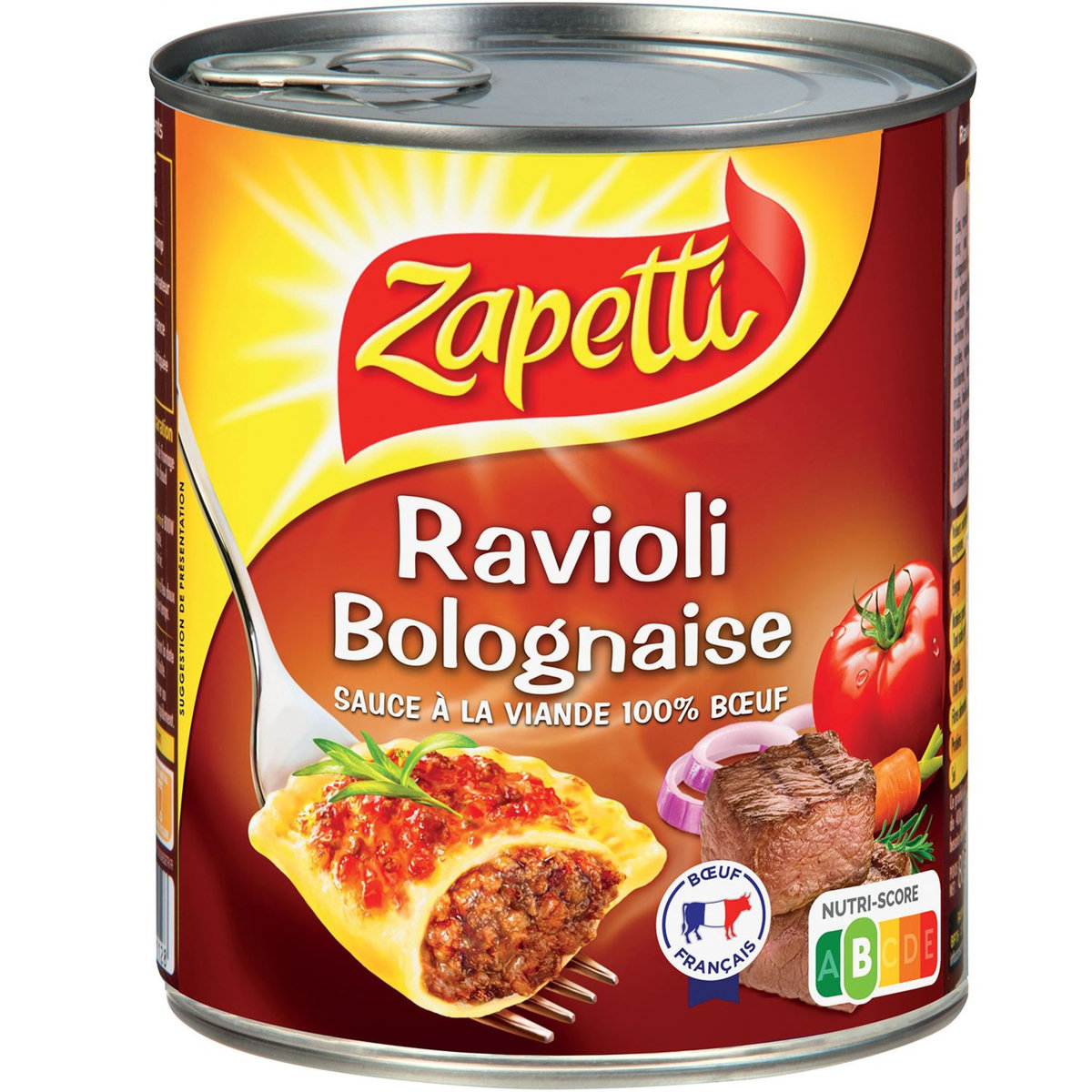 ZAPETTI Zapetti ravioli sauce bolognaise 800g pas cher - Auchan.fr