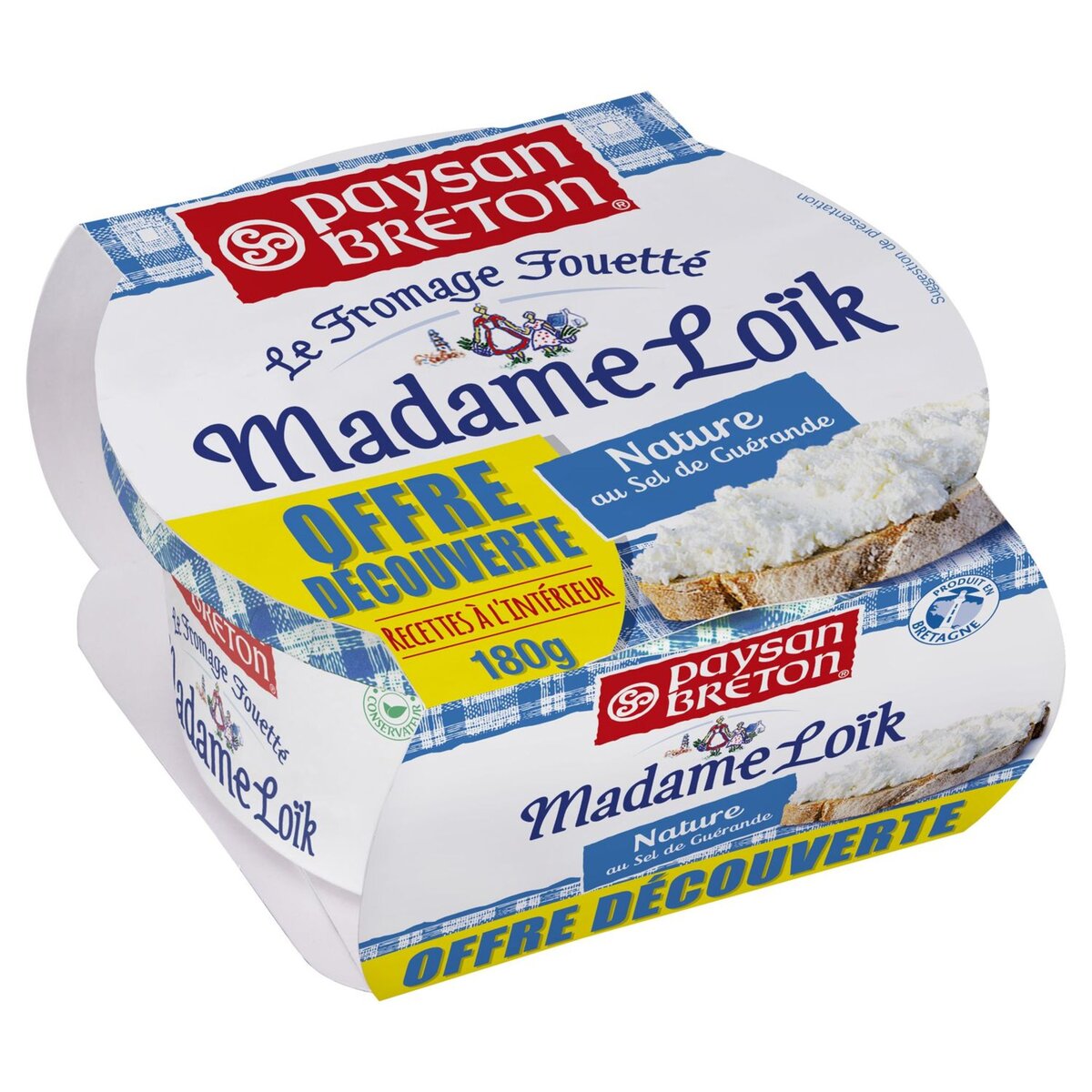 MADAME LOIK Mme Loik fromage fouetté nature 180g offre découverte