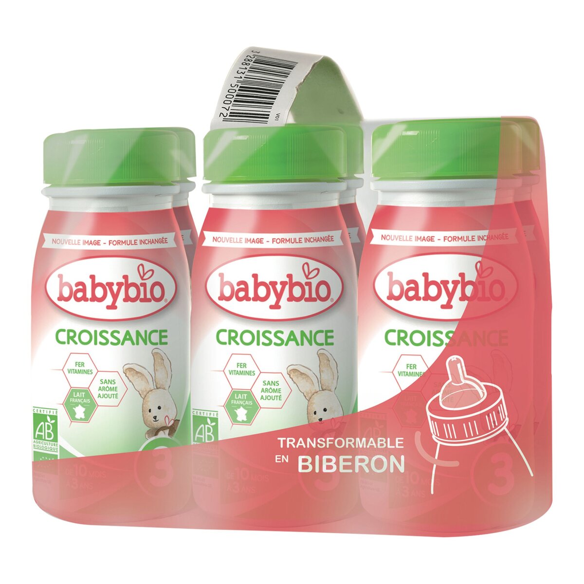 BABYBIO Babybio Lait de croissance  liquide de 10 mois à 3 ans 6x25cl 6x25cl