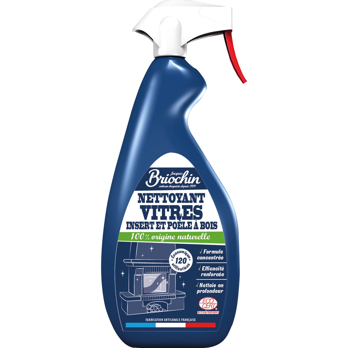 BRIOCHIN Nettoyant vitres écologique insert et poêle à bois 750ml