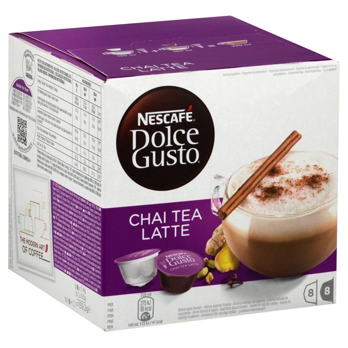 NESCAFE Nescaf cha tea latte dolce gusto capsule x16 160g pas