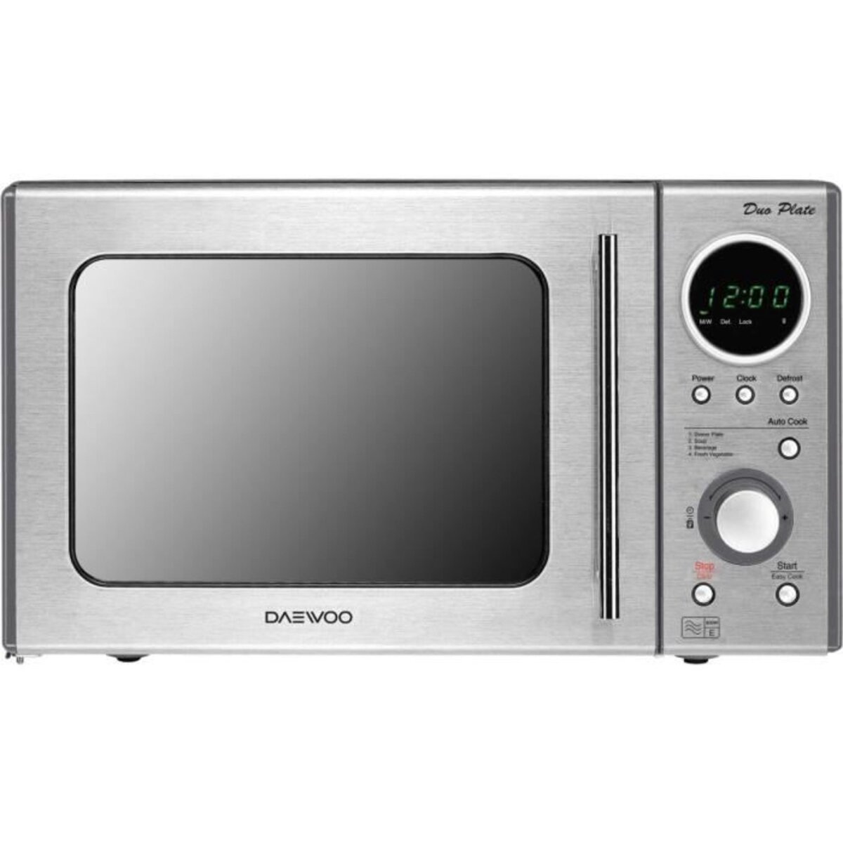 DAEWOO Micro-ondes KOR-8BMRDUO, Inox et Miroir, 800 W, 23 L