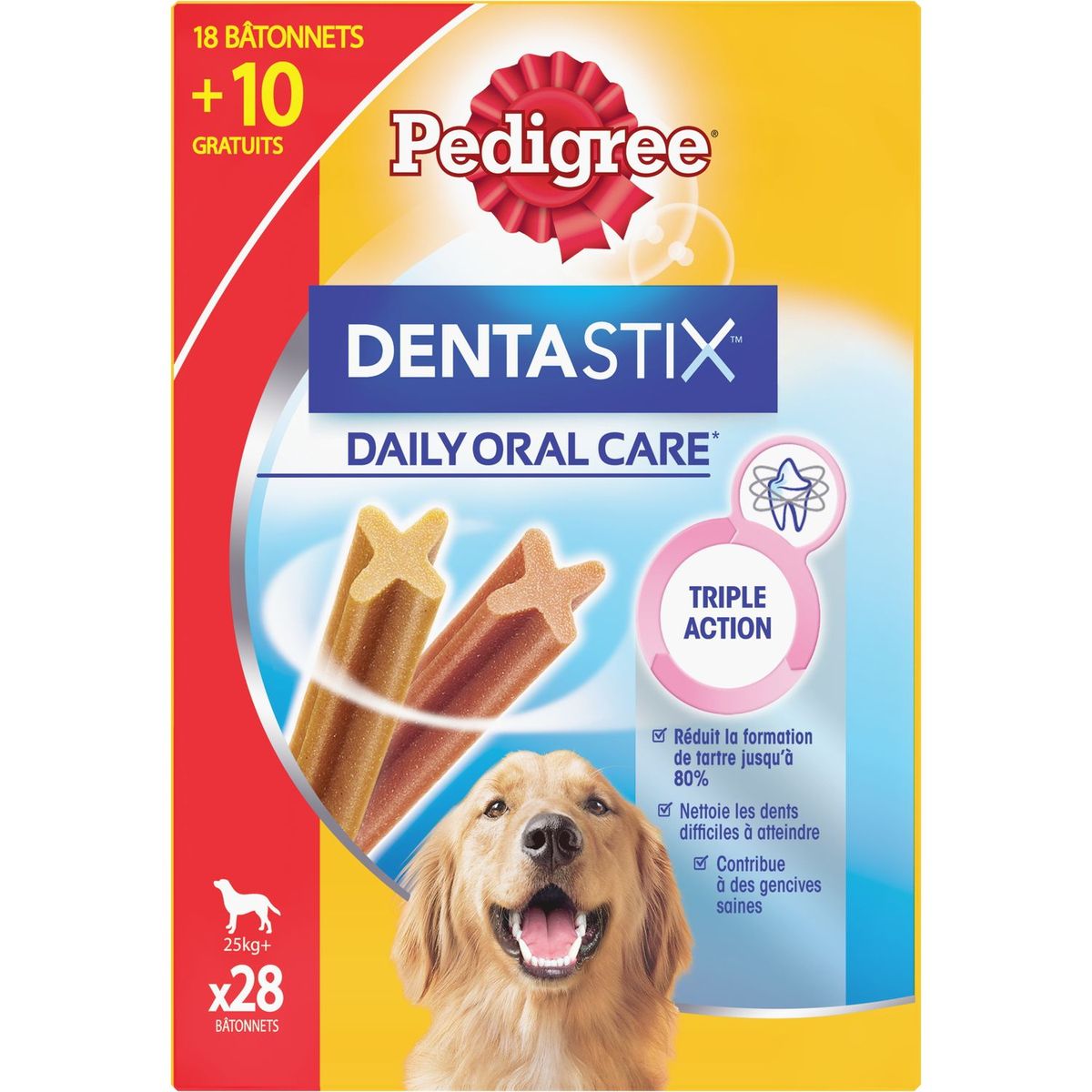 PEDIGREE Pedigree dentastix grand chien x18+10offert -1.080kg
