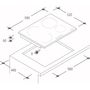 Voir la diapositive 2 : CANDY Table de cuisson à induction CI62TP, 60 cm, 4 Foyers