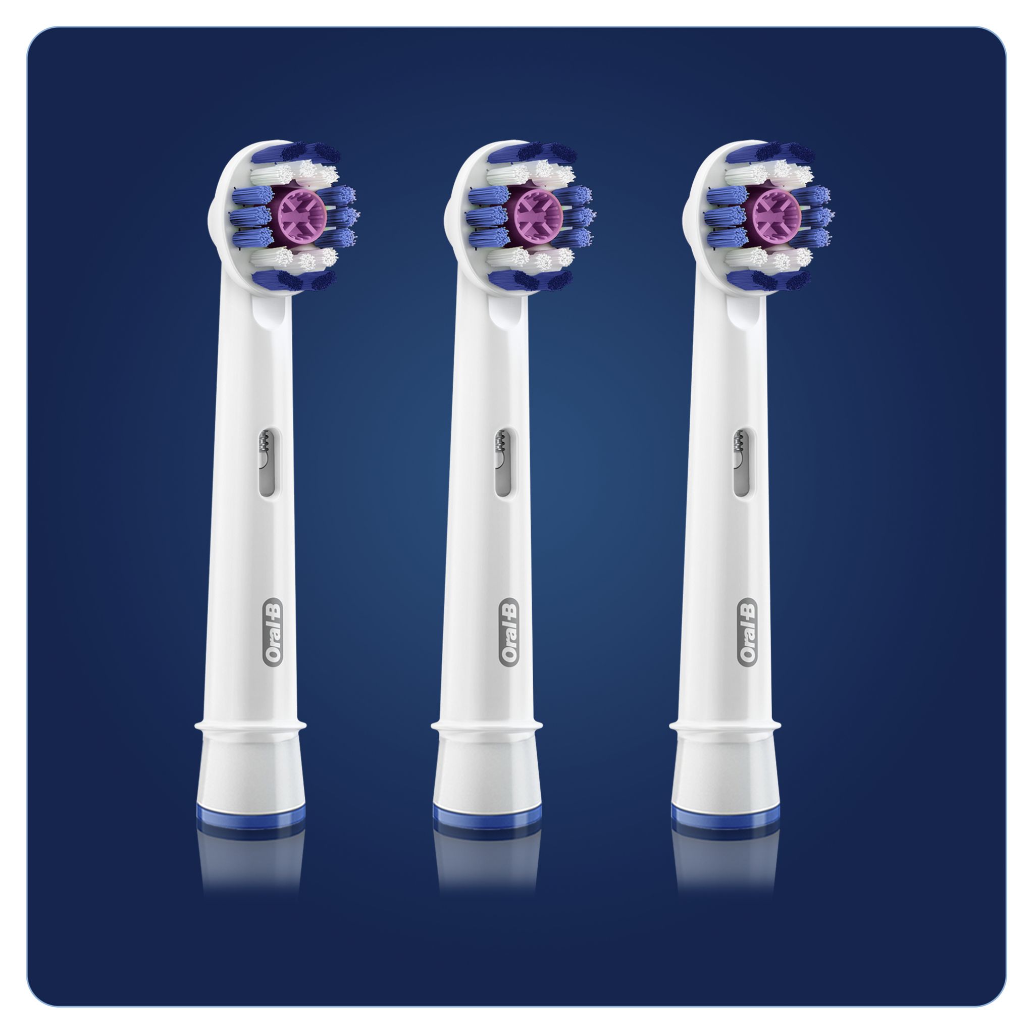 Voir la diapositive 6 : BRAUN accessoires electromenager EB18X3 WHITE Lot de 3 Brossettes 3D White Oral-B