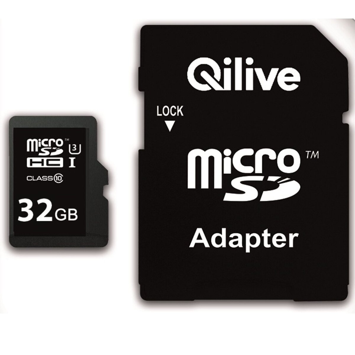 QILIVE Q.8513 - Micro SDHC - 32 Go - + Adaptateur - Carte mémoire