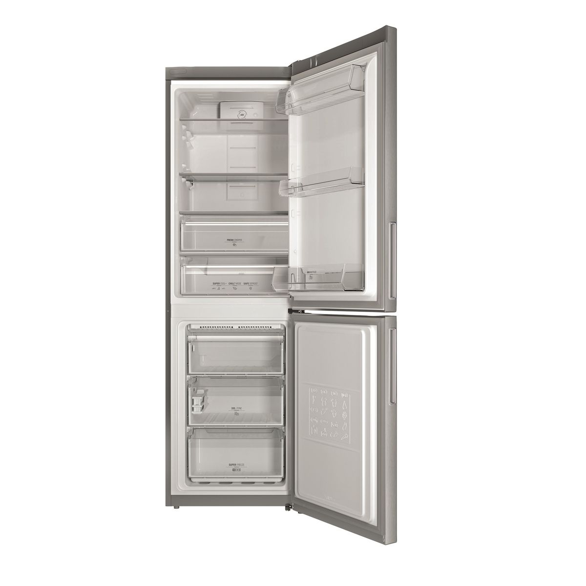 WHIRLPOOL Réfrigérateur combiné WNF8T2OX, 338 L, Froid No Frost