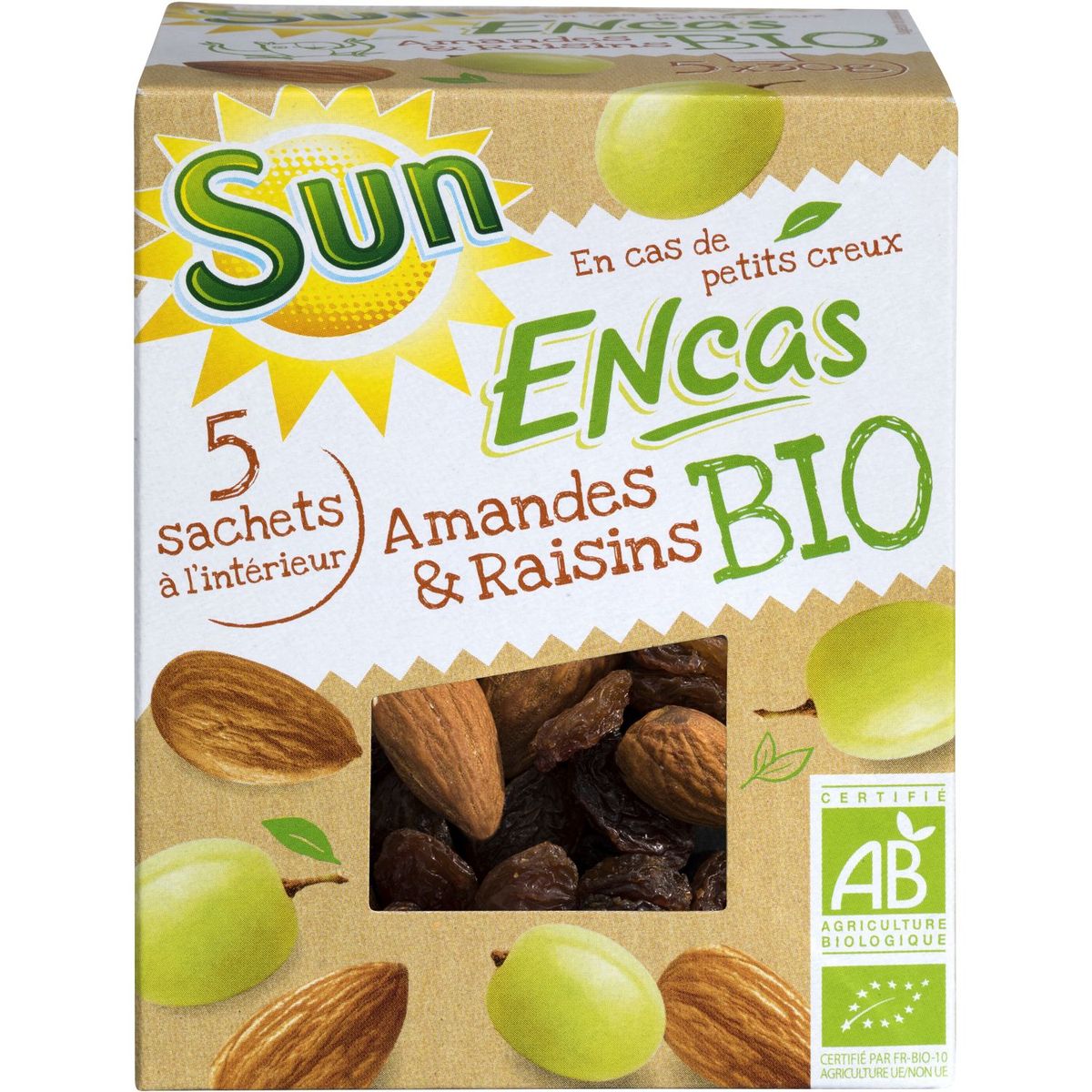 SUN Sun Encas amandes et raisins bio 150g 150g