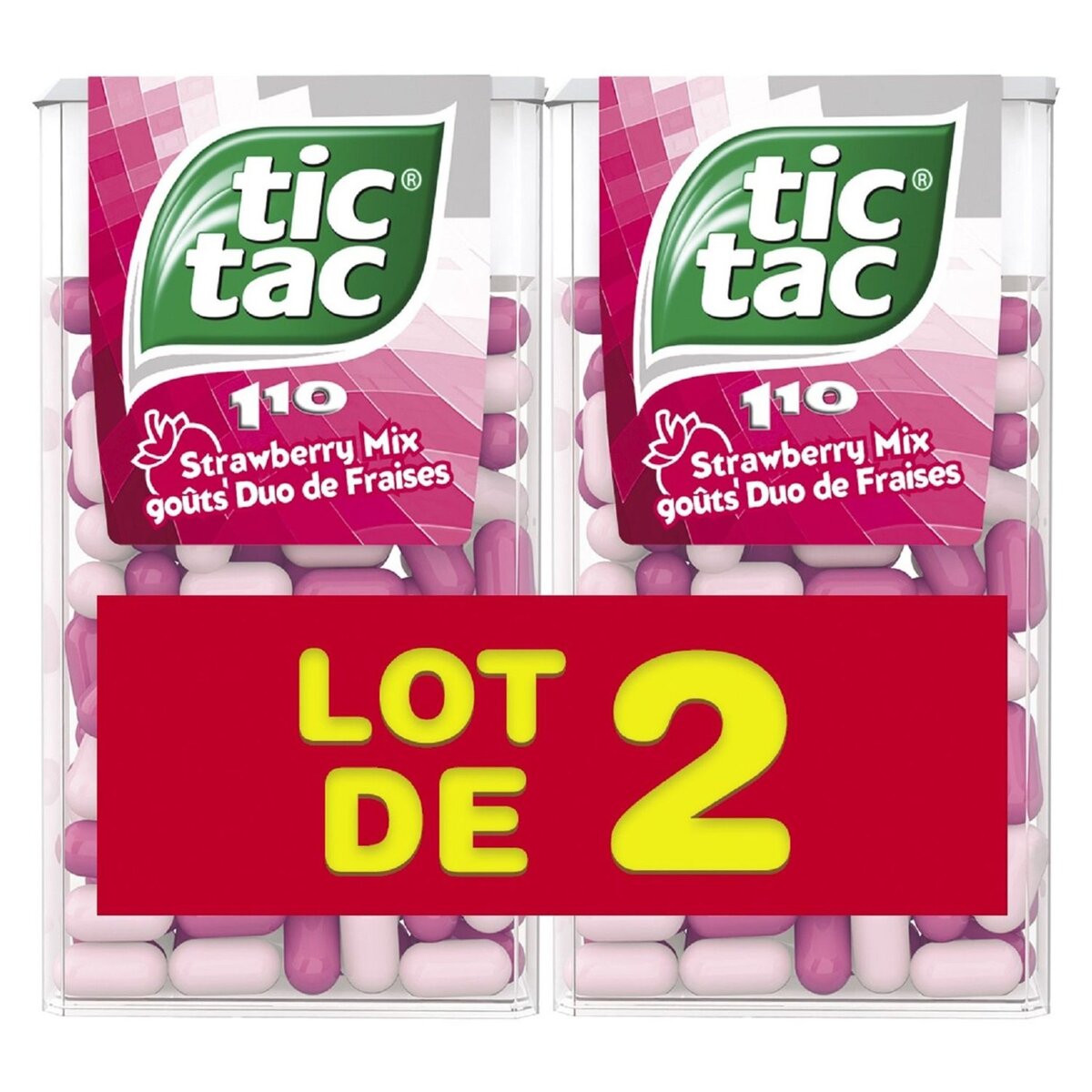 TIC TAC Tic Tac duo  fraise 2x110 -110g