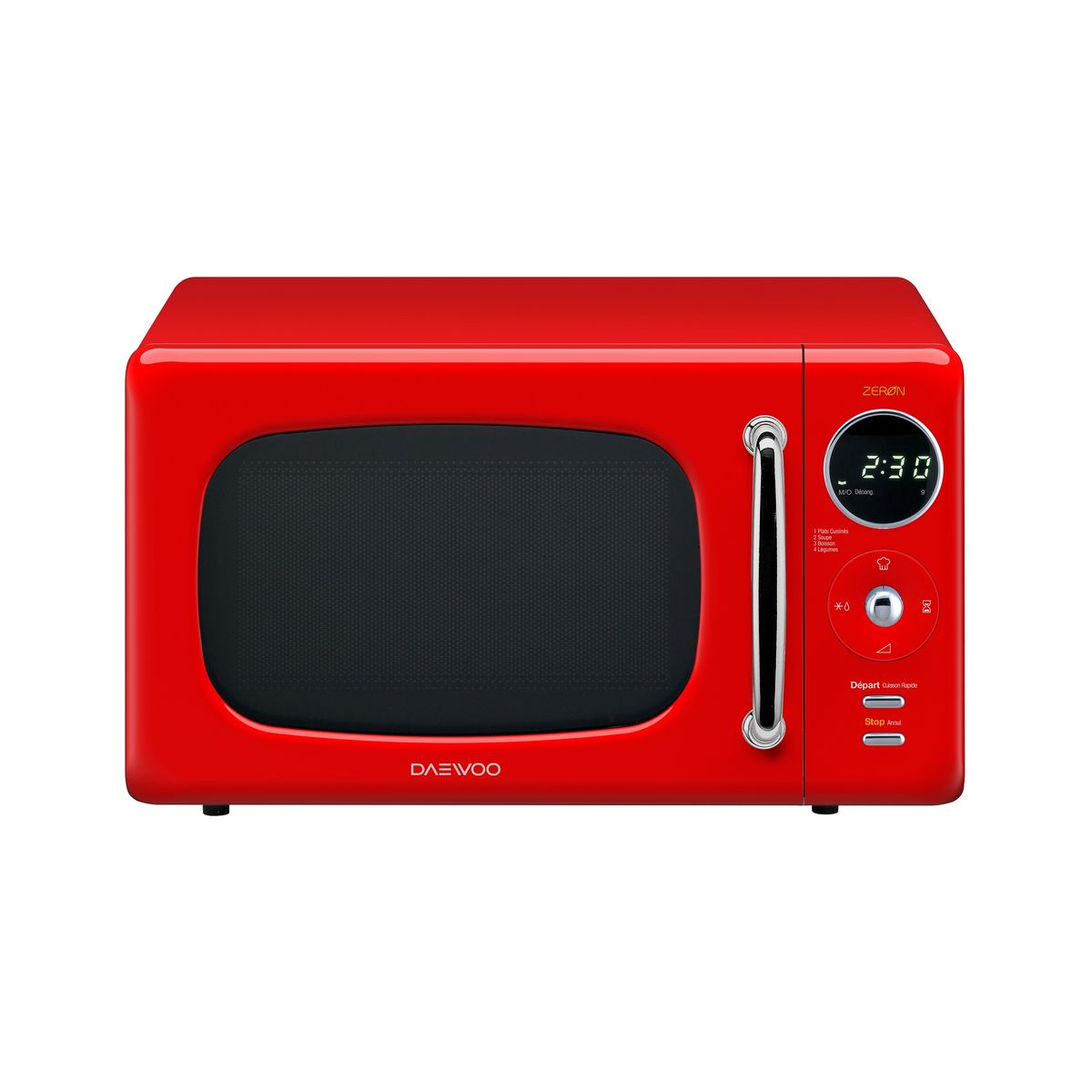 DAEWOO Micro-ondes KOR-6LNEOR, Rouge, 800 W, 20 L
