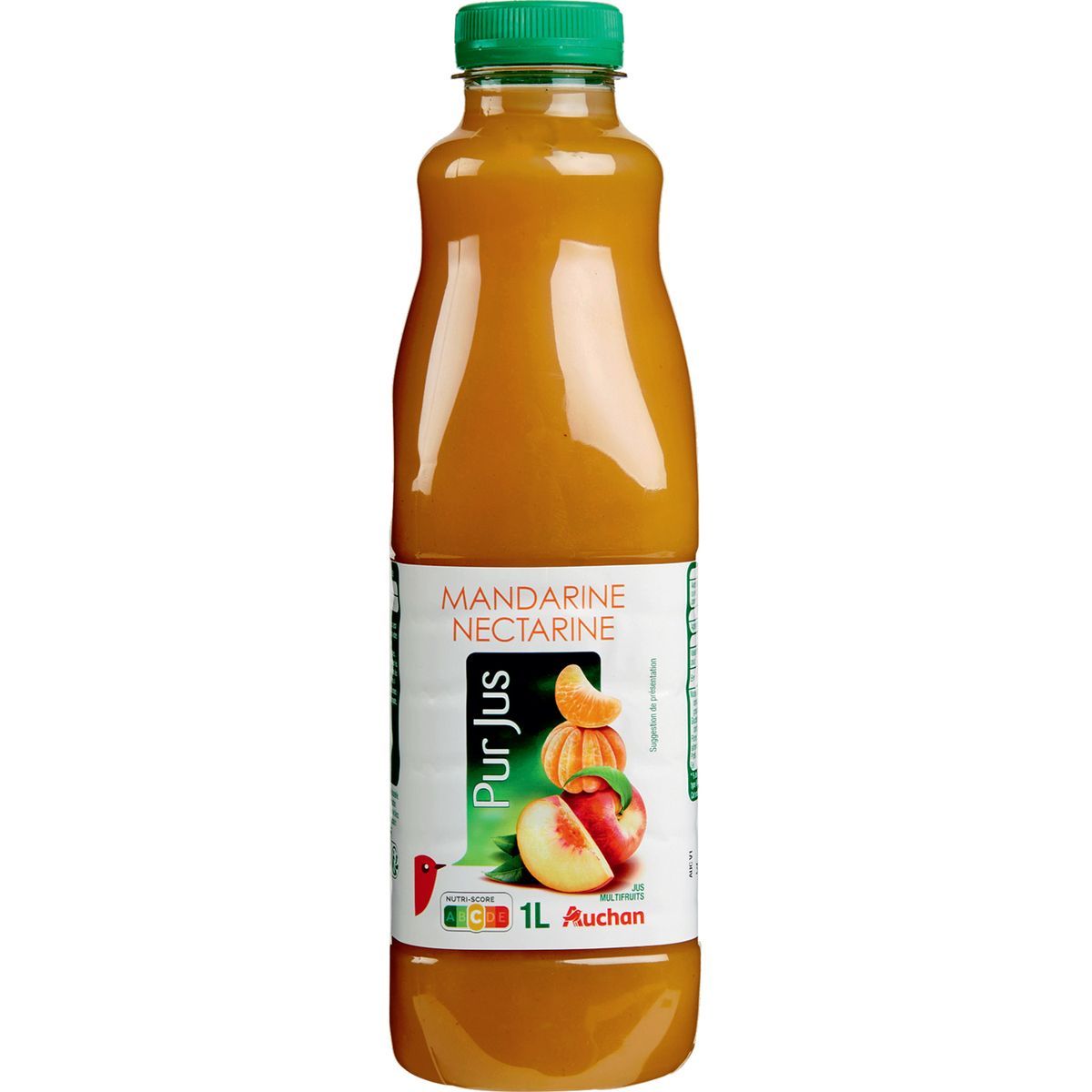 AUCHAN Pur jus de mandarine et nectarine 1l