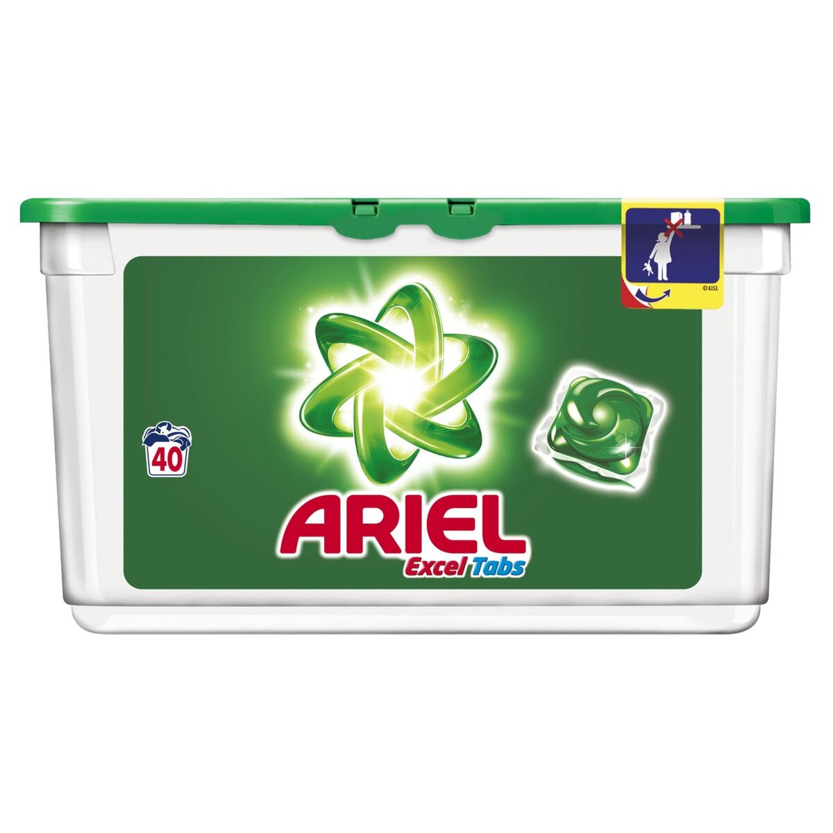 ARIEL Ariel Excel Tabs Lessive capsules original 40 lavages 40 lavages 40 capsules