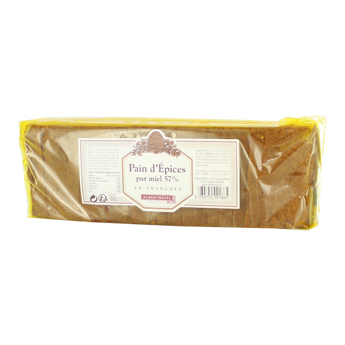 ALBERT MENES Albert Menes pain d'épices pur miel 300g