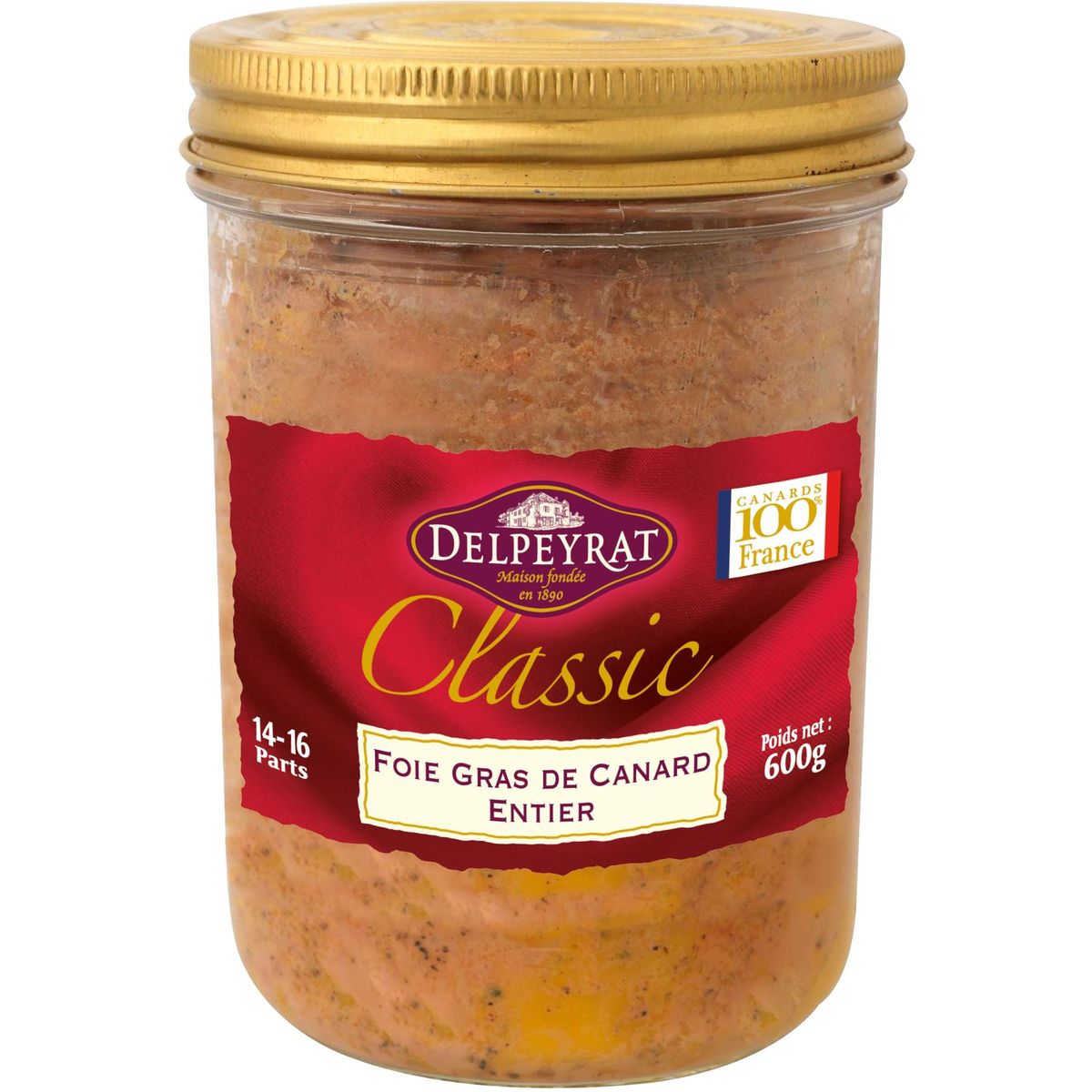 DELPEYRAT Foie gras de canard entier 100% France 600g