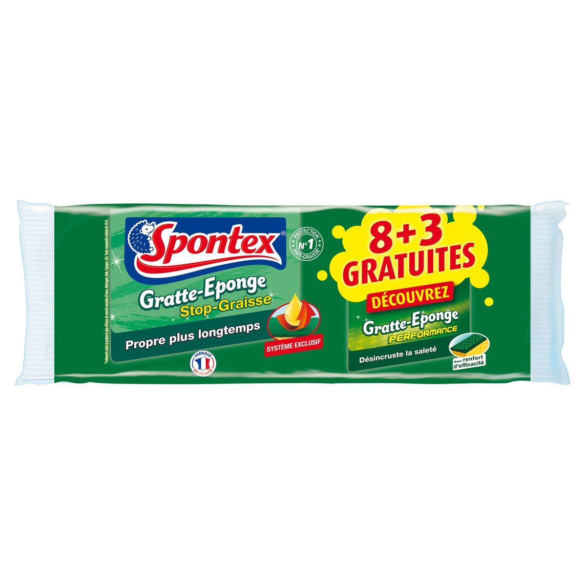 SPONTEX Gratte éponge stop graisse 11 éponges
