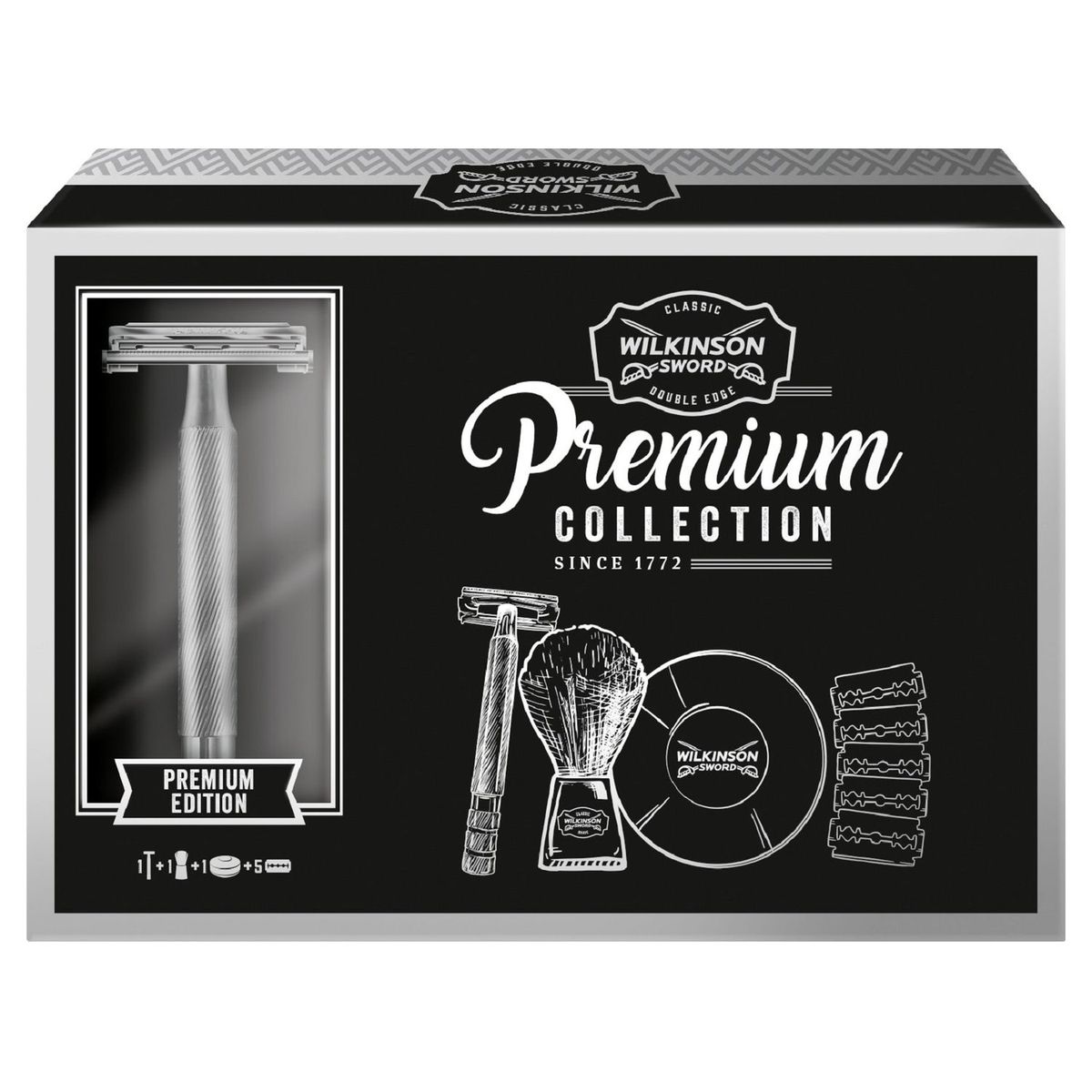 WILKINSON Wilkinson Premium Collection coffret rasage vintage 8 pièces 1 coffret
