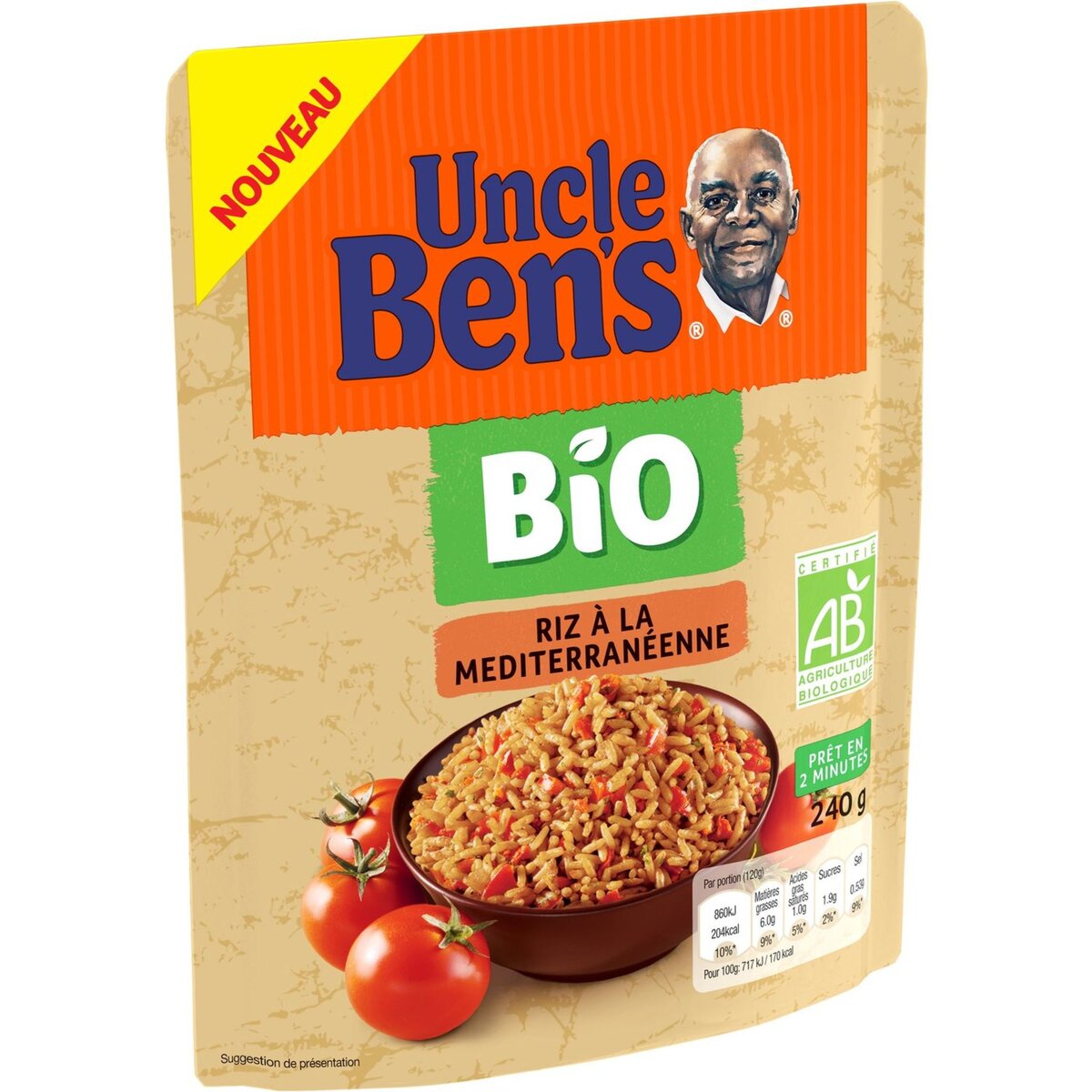 UNCLE BEN'S Uncle Ben's riz express mediterraneen bio 240 g