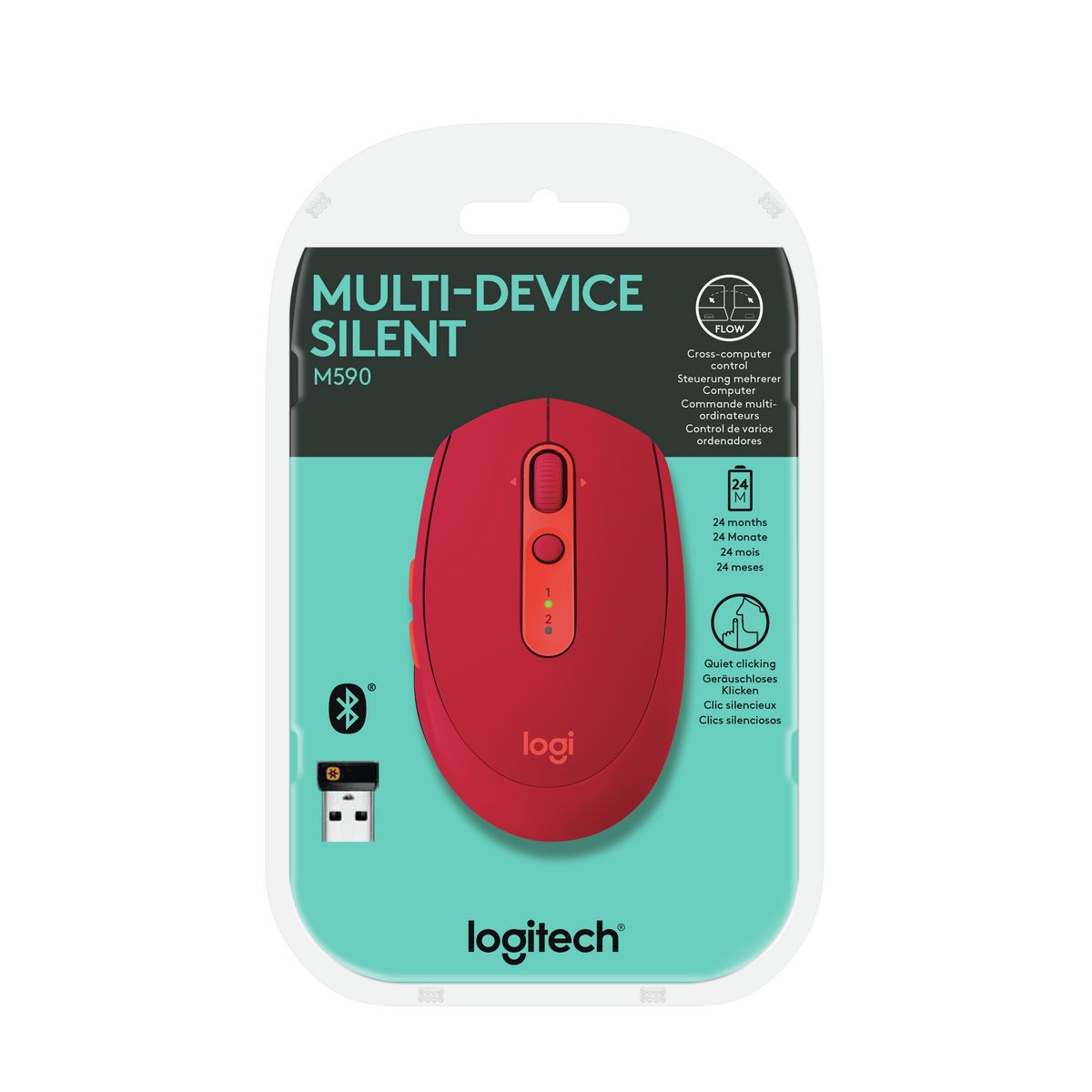 LOGITECH Souris sans fil M590 rouge - 910-005199