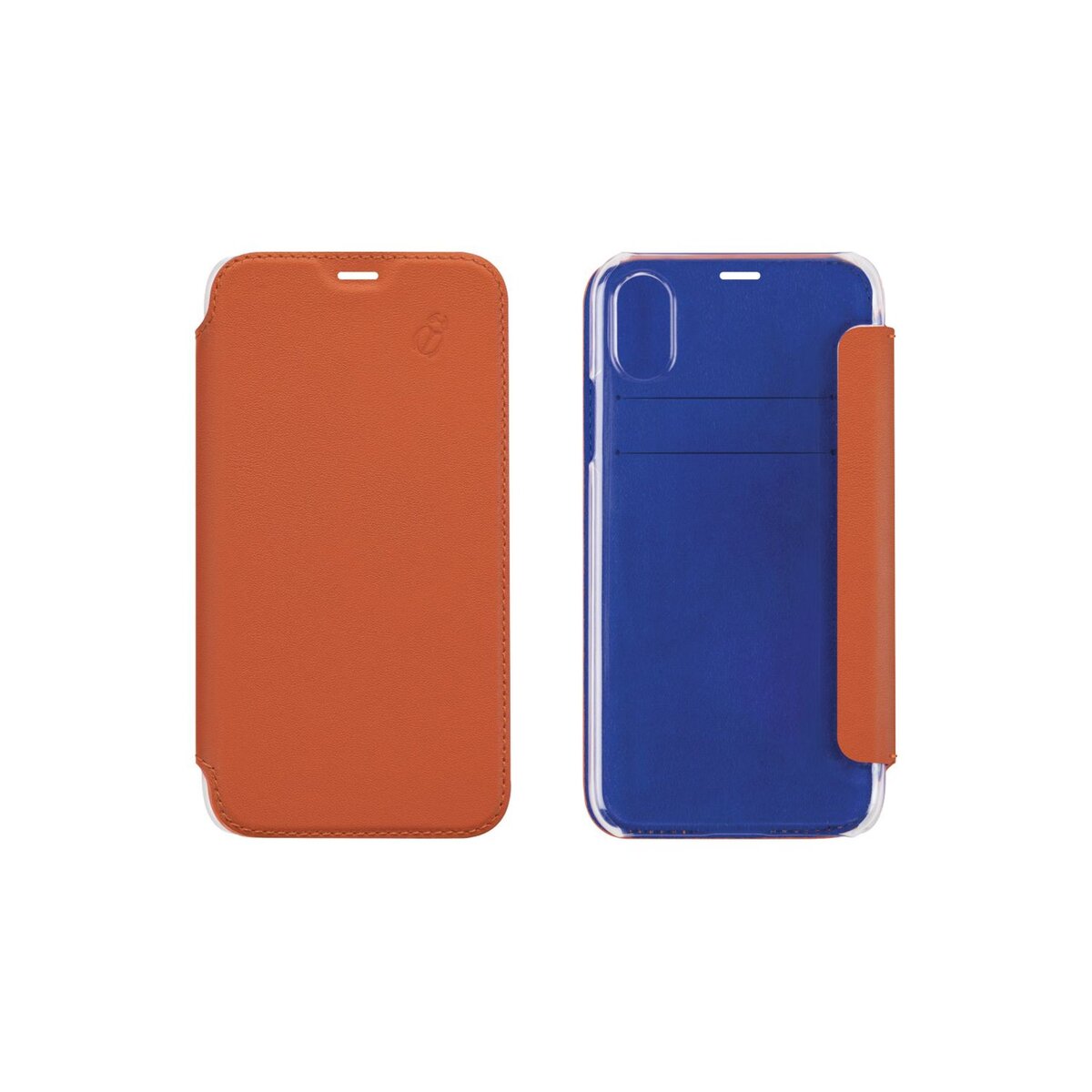 BEETLE CAS Etui folio pour iPhone 6/6S/7/8 - Orange et Bleu