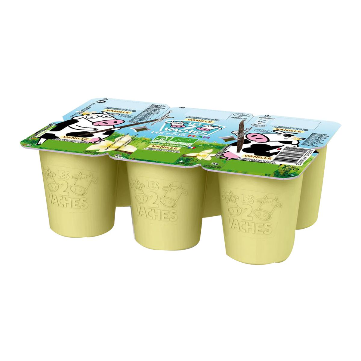 LES 2 VACHES Les 2 vaches Petits suisses bio vanille 6x50g 6x50g