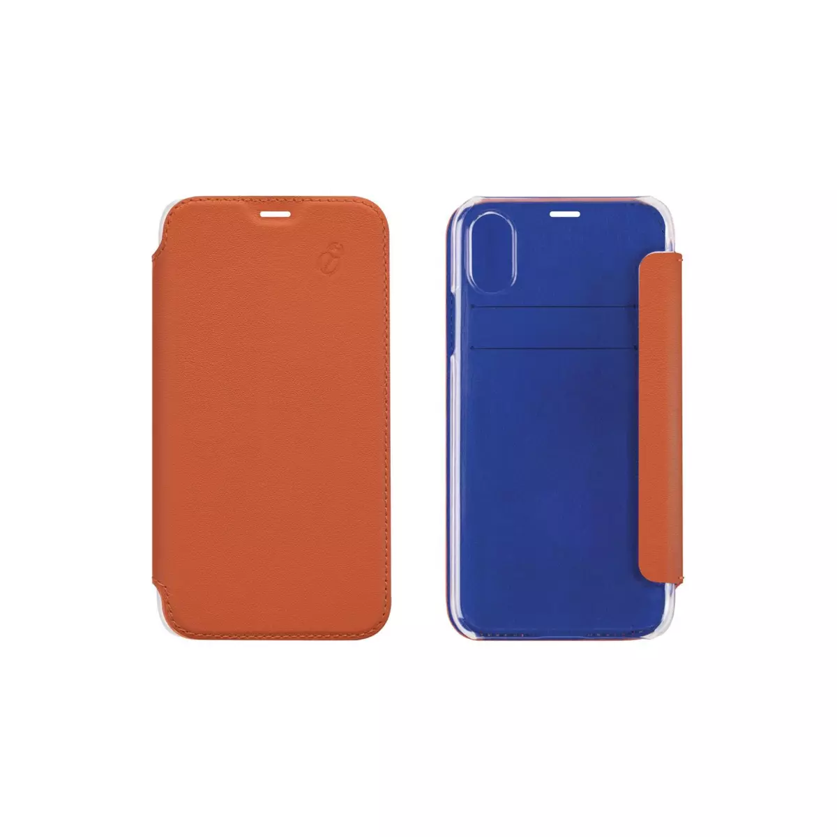 BEETLE CAS Etui folio pour iPhone XR - Orange et Bleu