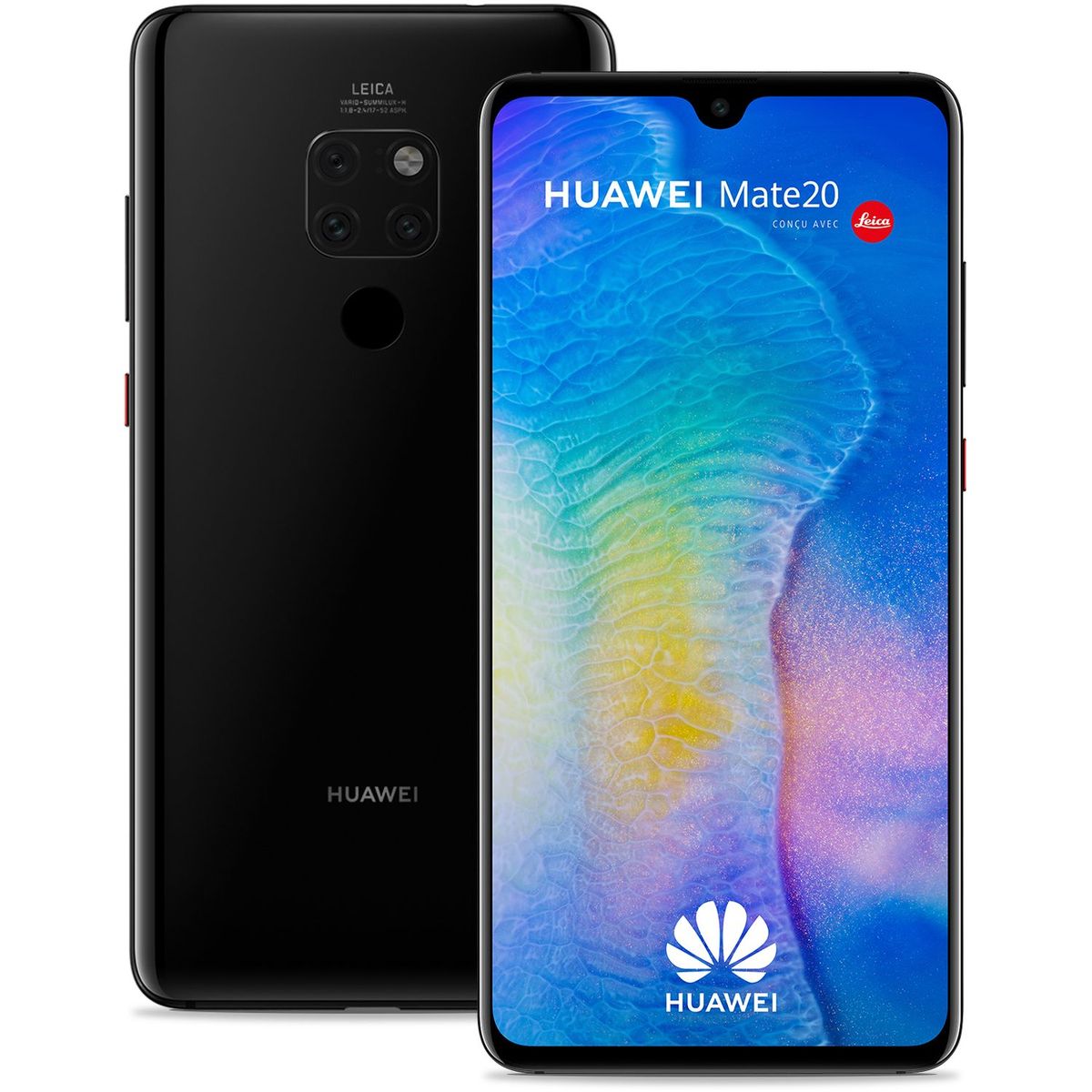 HUAWEI Smartphone - Mate 20 - 128 Go - 6.53 pouces - Noir - Double SIM - 4G