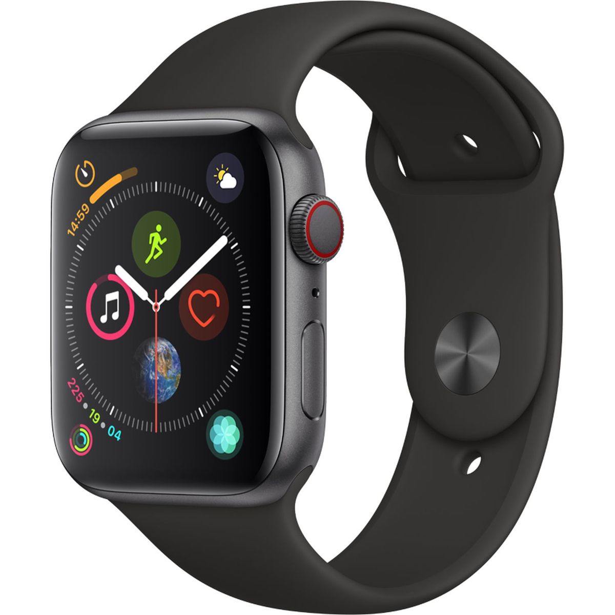 APPLE Montre connectée - Watch Séries 4 GPS + Cellular - Étanche - Aluminium - Ecran 44 mm