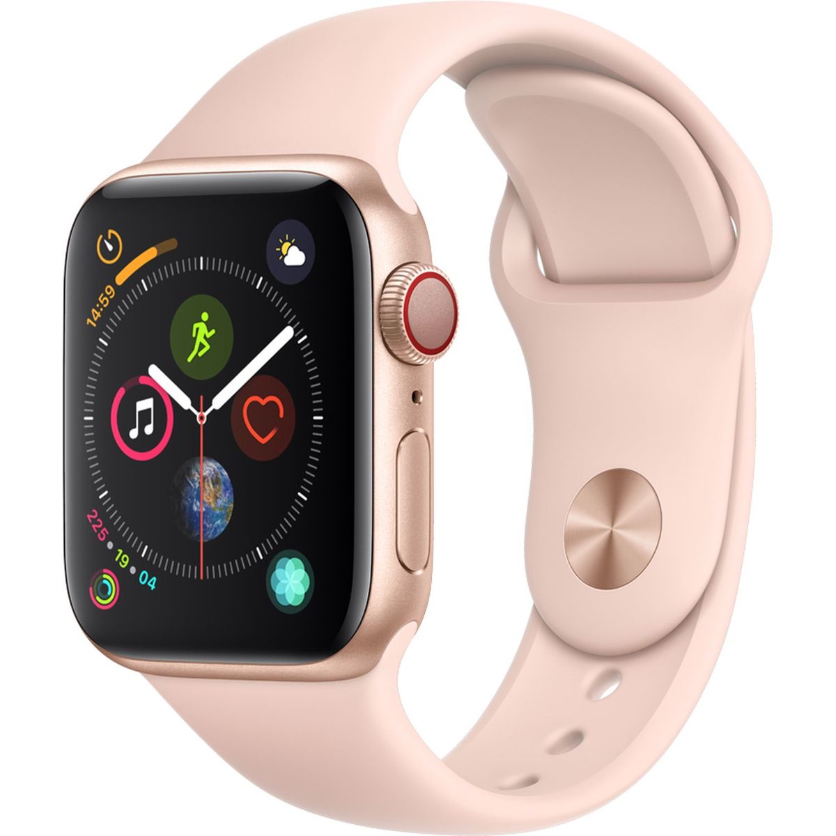 APPLE Montre connectée - Watch Series 4 - GPS + Cellular - Etanche - Or et Rose - Ecran 40mm