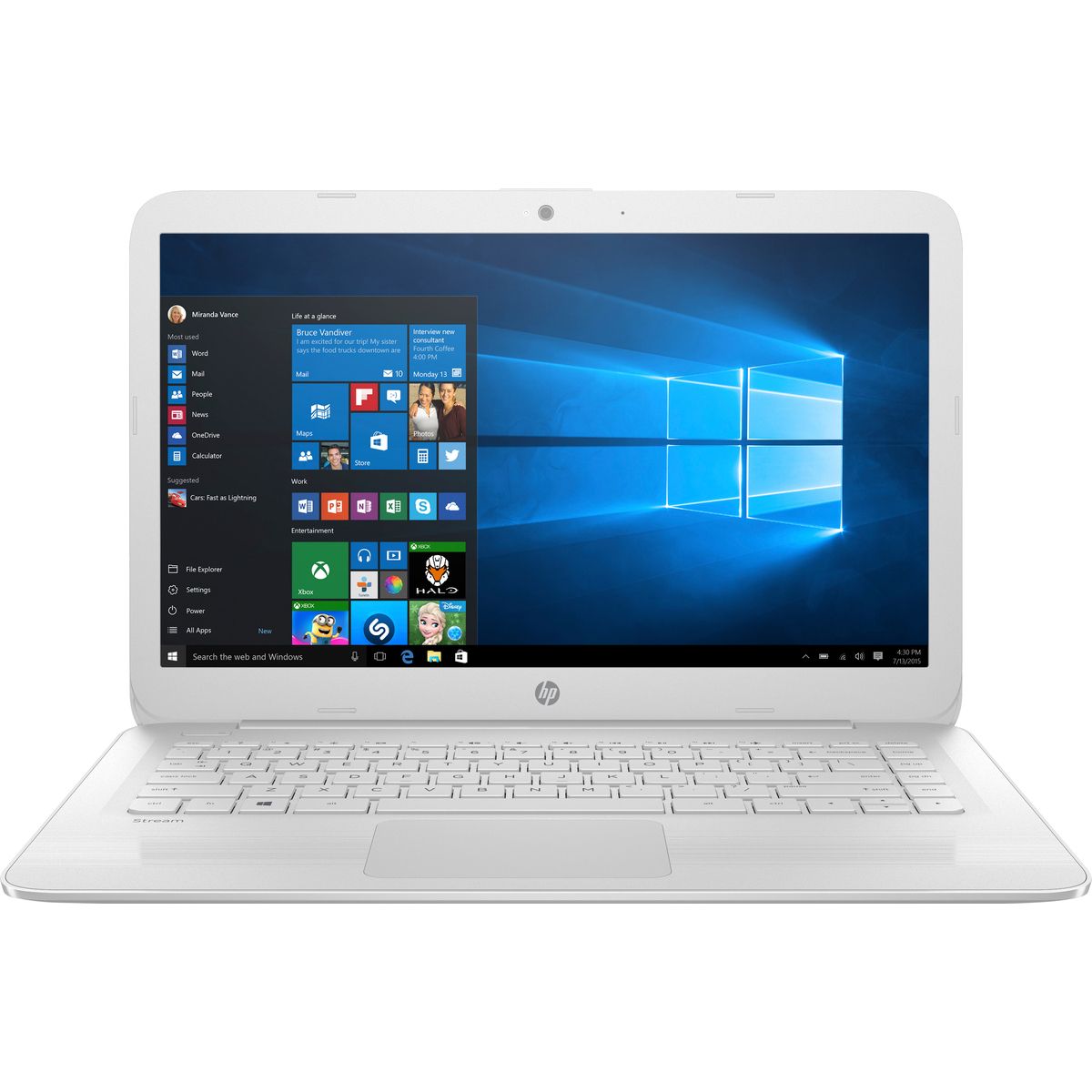 HP Ordinateur portable Stram Laptop 14-cb038nf - 32 Go - Blanc