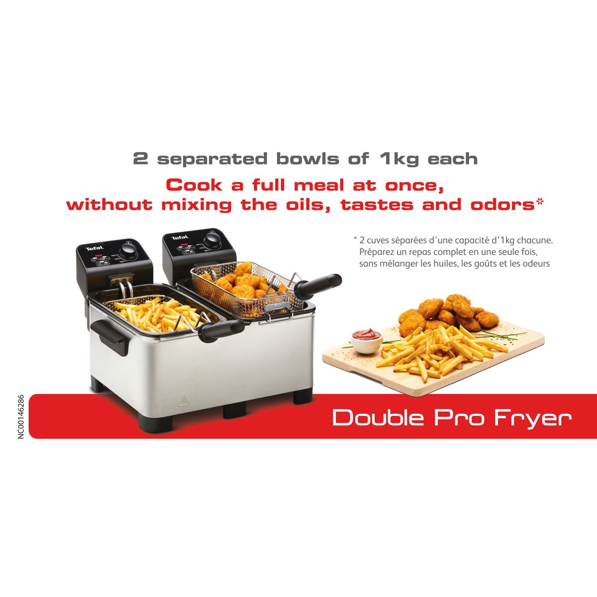 TEFAL Friteuse Double Pro Fryer FR361010