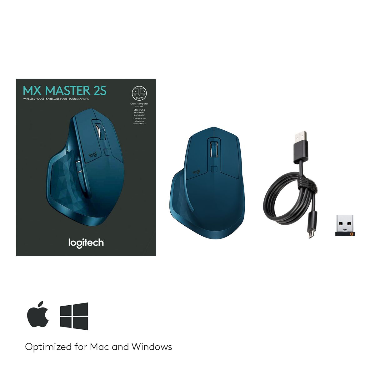 LOGITECH Souris sans fil MX Master 2S bleue