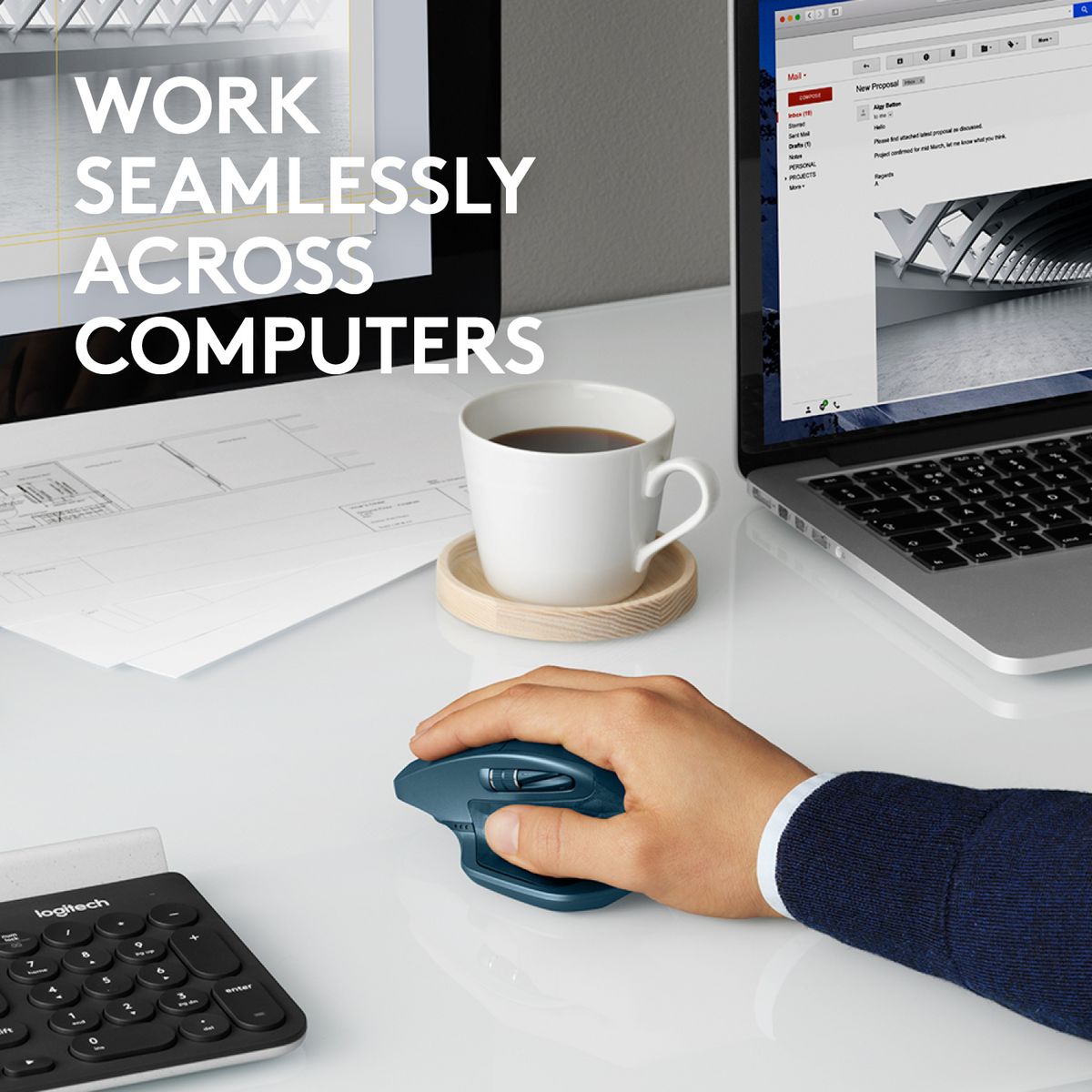 LOGITECH Souris sans fil MX Master 2S bleue