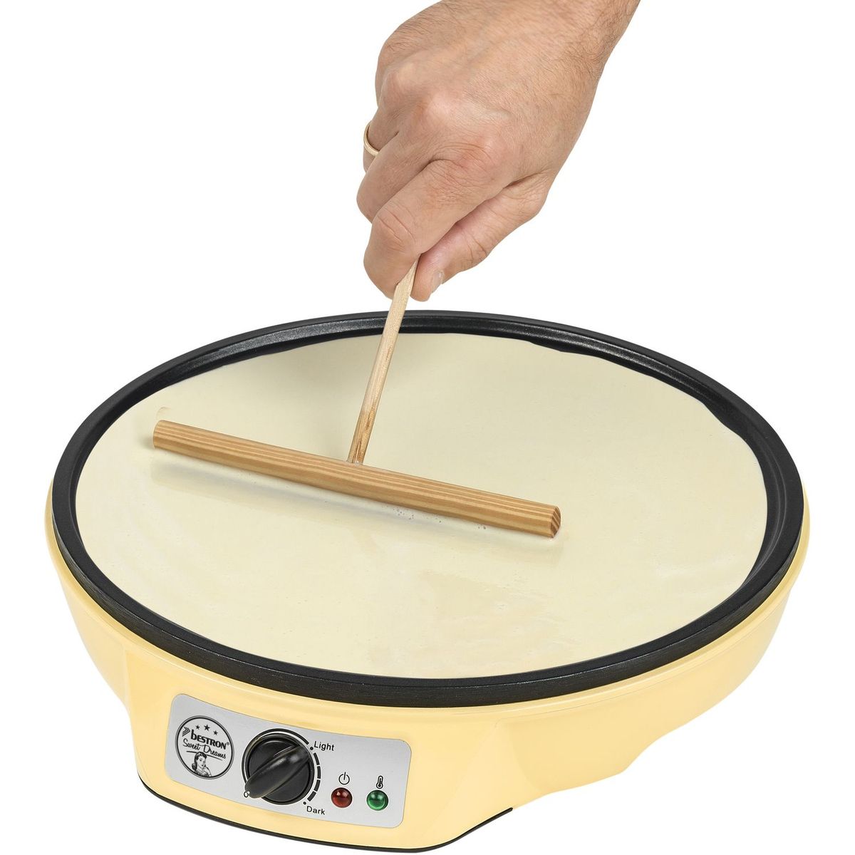 BESTRON Crêpière ASW602 Sweet Dreams, Jaune