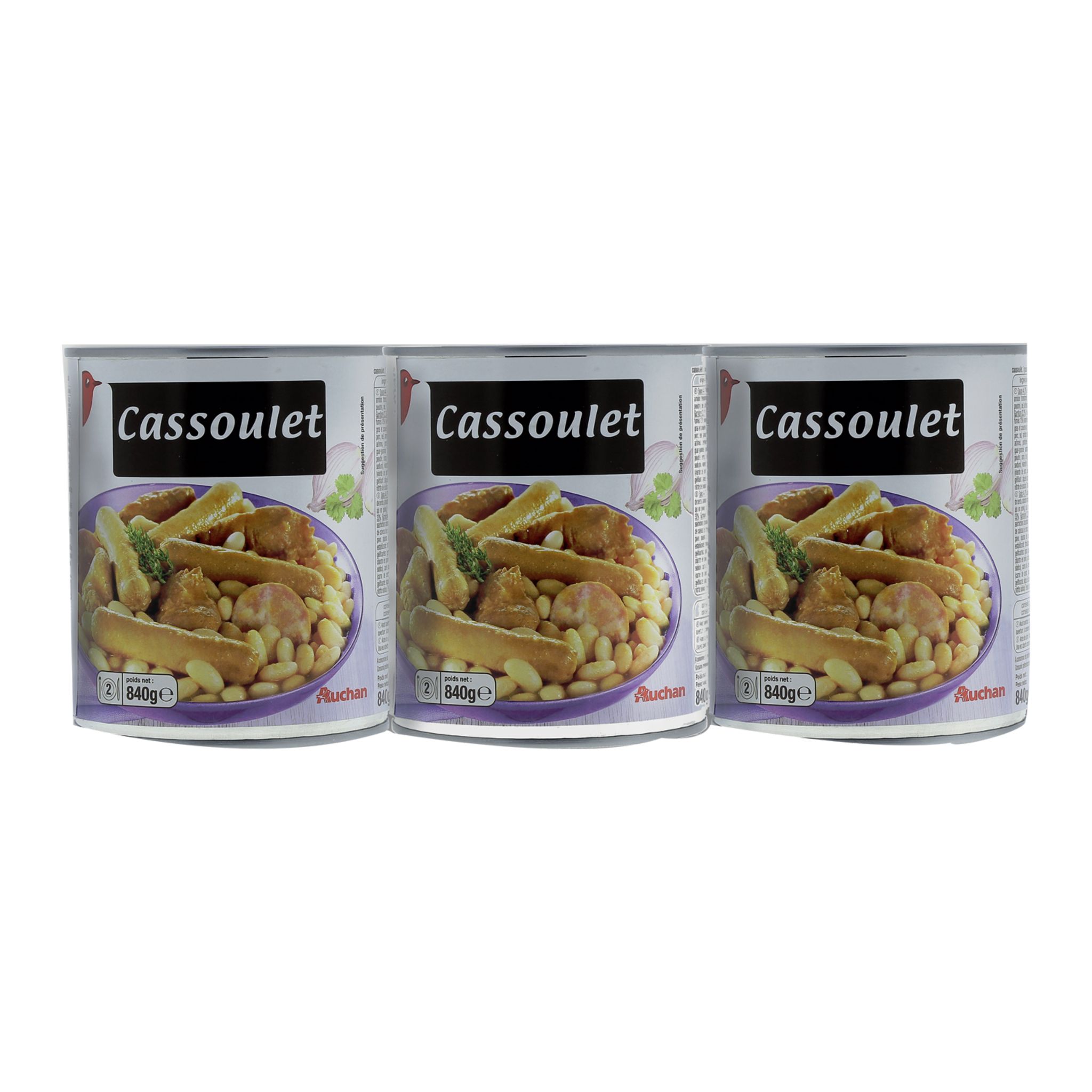 AUCHAN Auchan cassoulet toulousain 3x840g pas cher - Auchan.fr