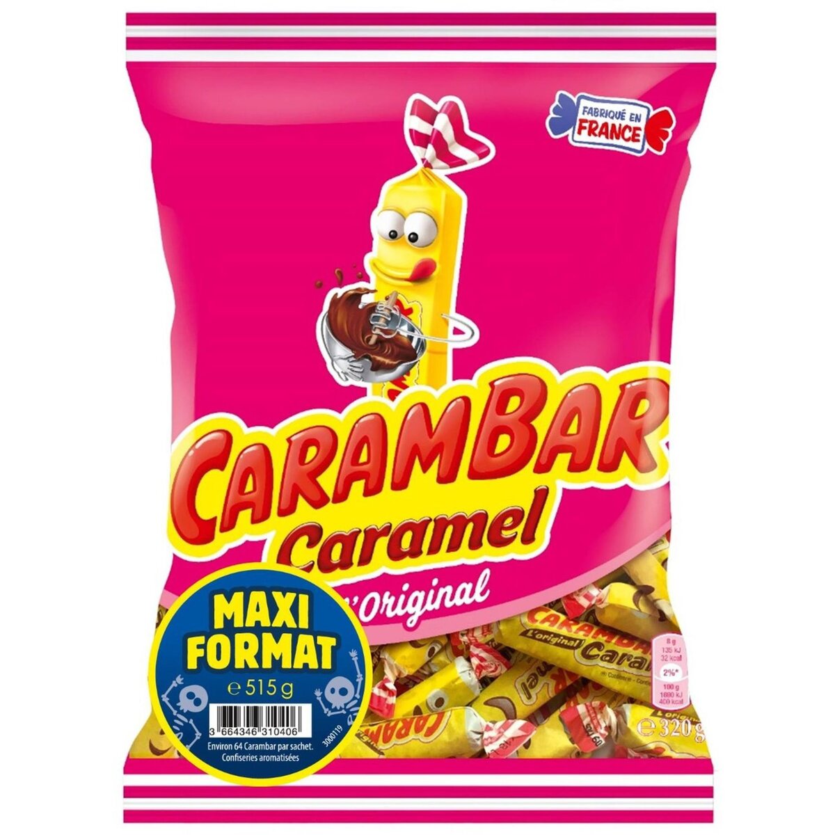 CARAMBAR Bonbons au caramel maxi format 515g
