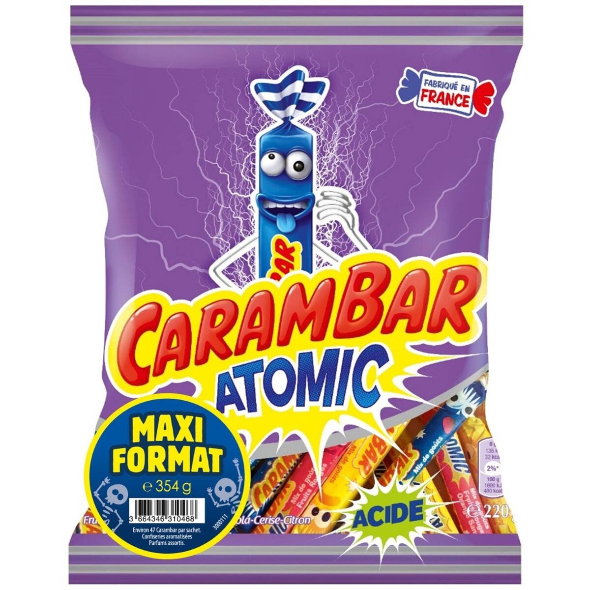 CARAMBAR Assortiment bonbons atomics maxi format 354g